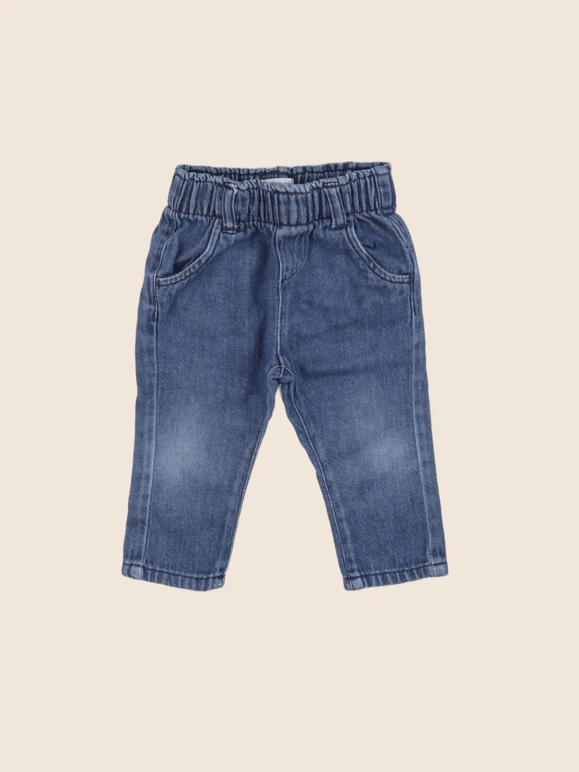 Vertbaudet - jegging bleu - 12 mois