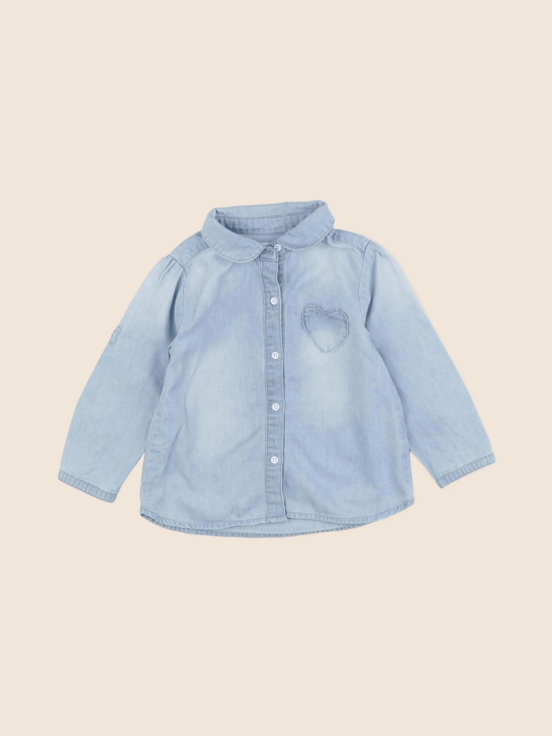 Vertbaudet - chemise bleu - 18 mois
