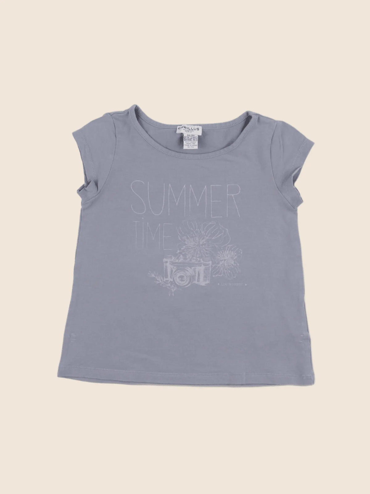 Cyrillus - tee-shirt bleu - 4 ans