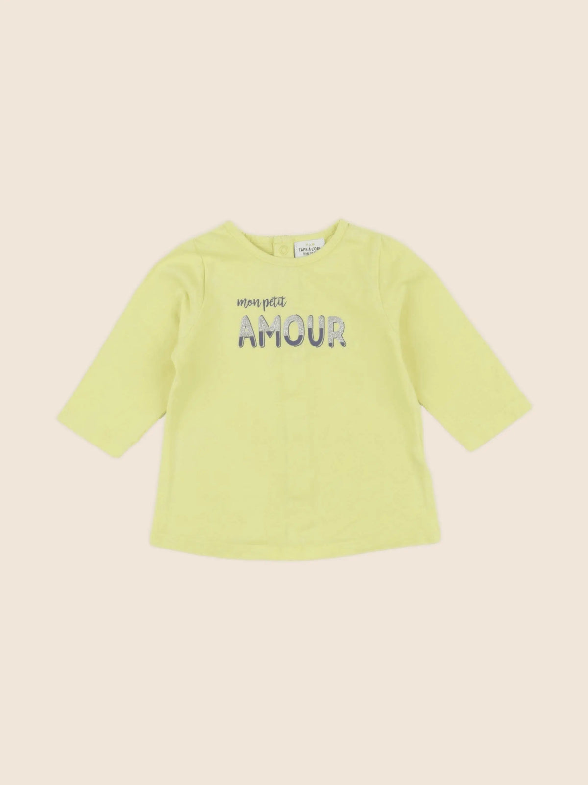 Tape à l'oeil - tee-shirt jaune, argent - 9 mois