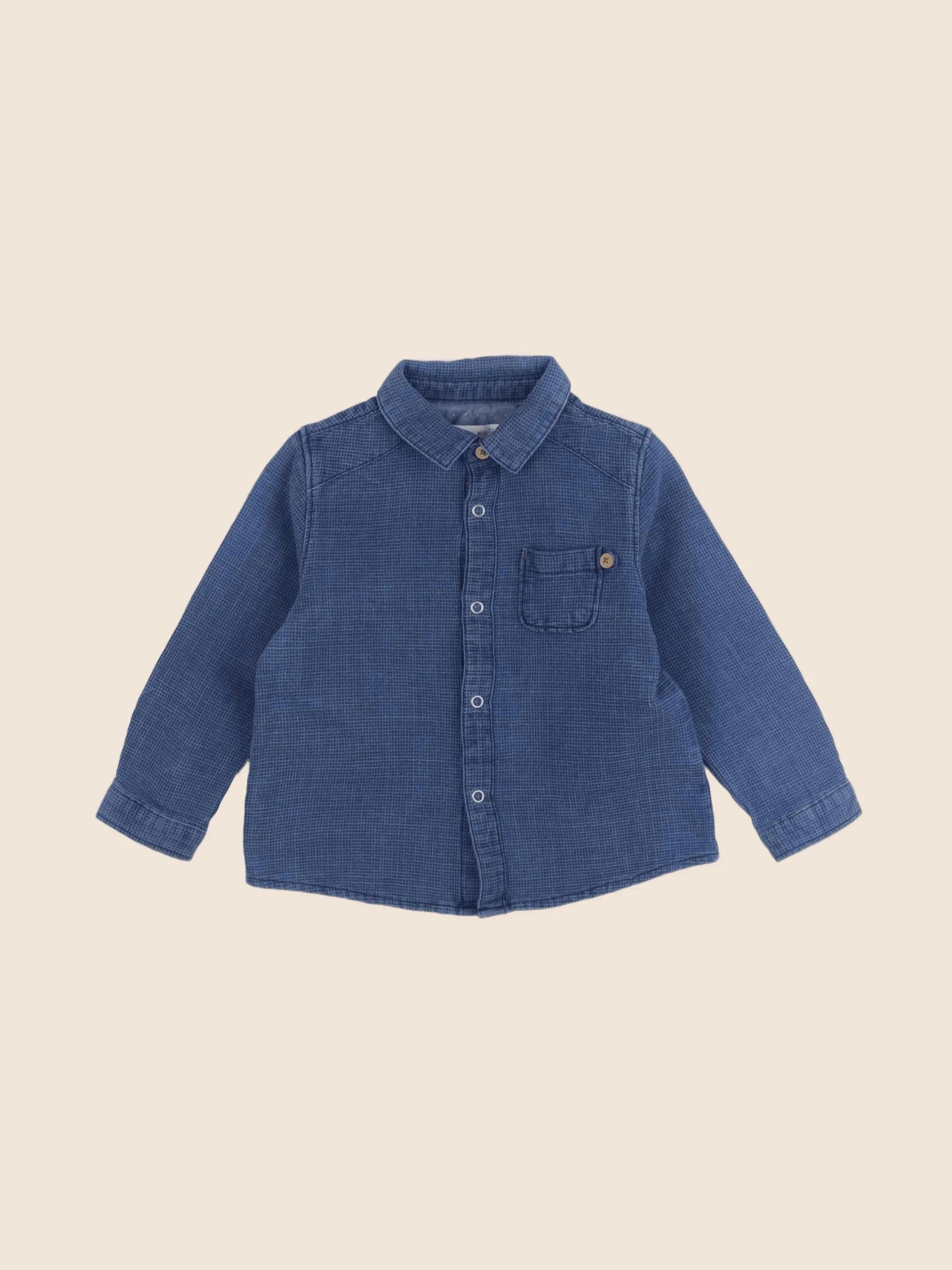 Zara - chemise bleu - 12/18 mois