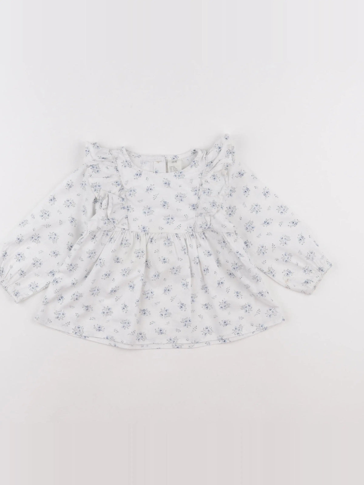H&M - blouse bleu - 6/9 mois