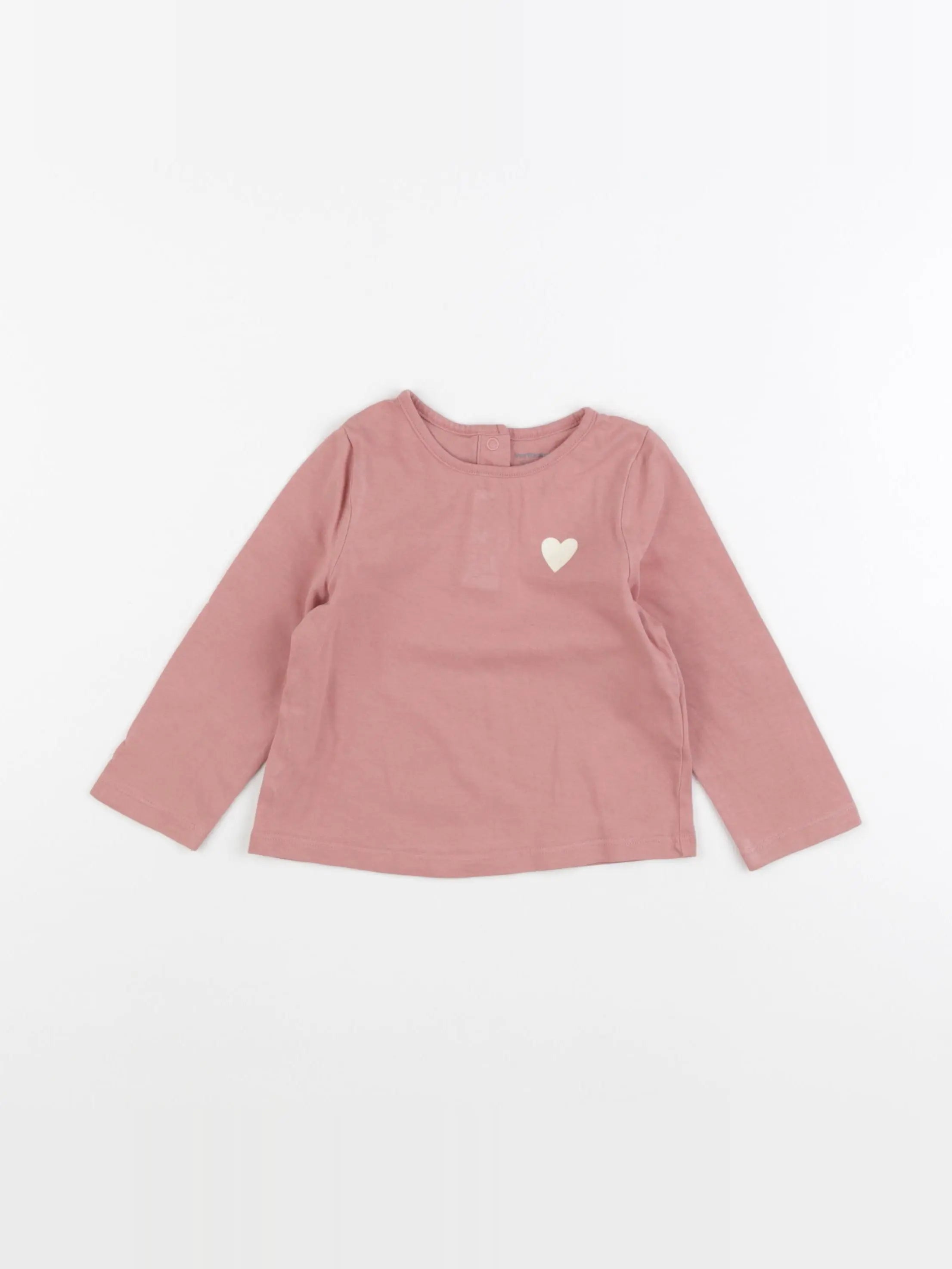 Vertbaudet - tee-shirt rose - 12 mois