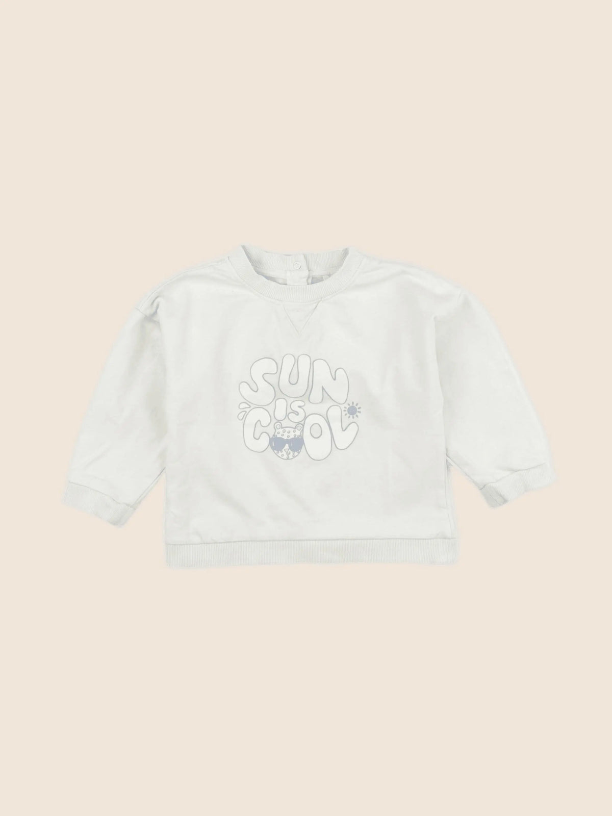 Vertbaudet - sweat beige - 24 mois
