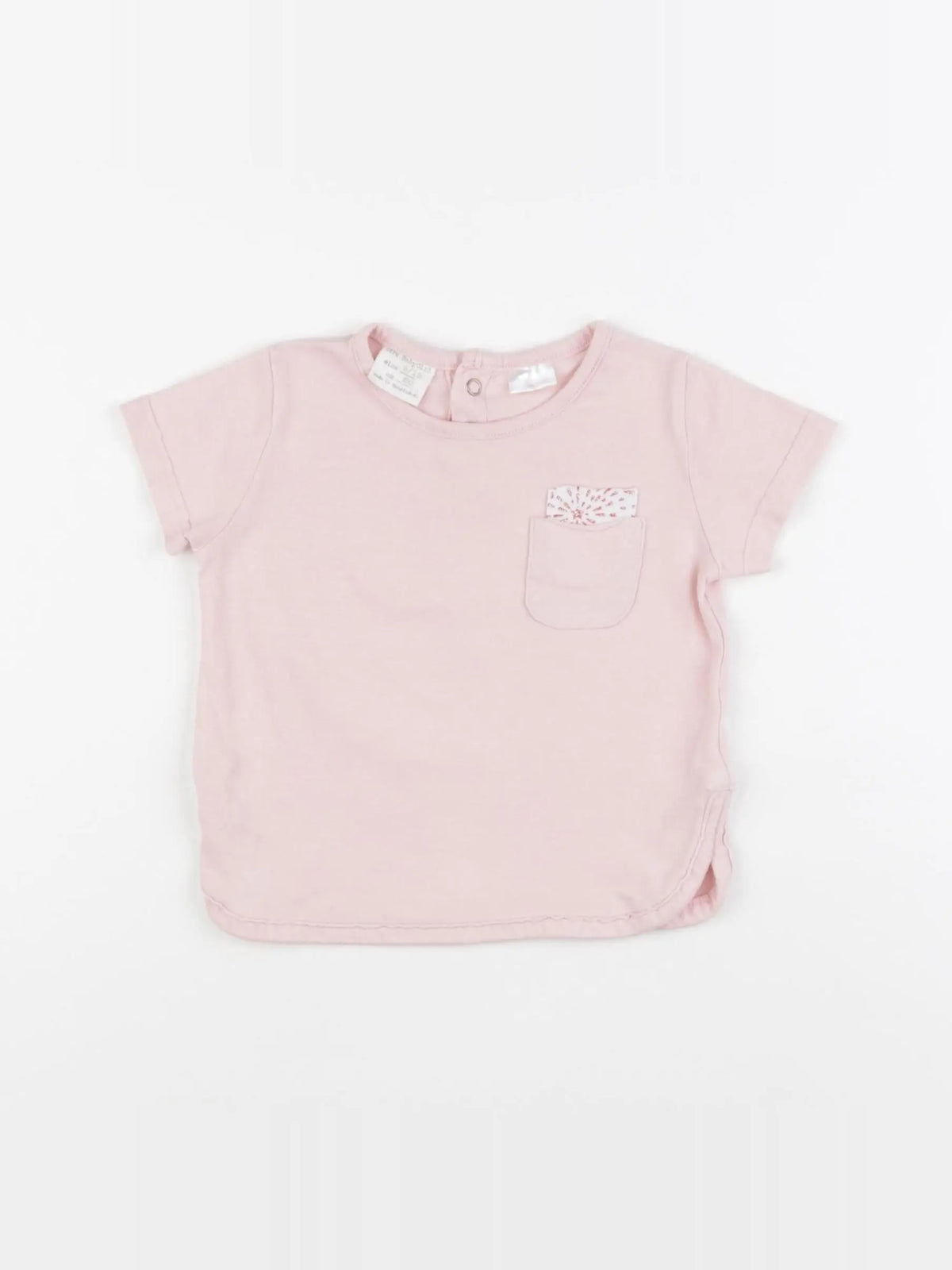 Zara - tee-shirt rose - 9/12 mois