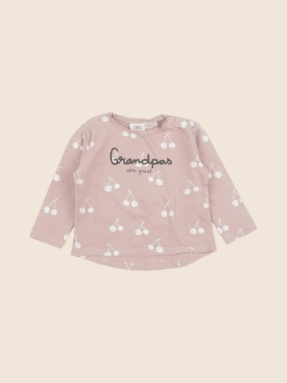Zara - tee-shirt rose - 6/9 mois