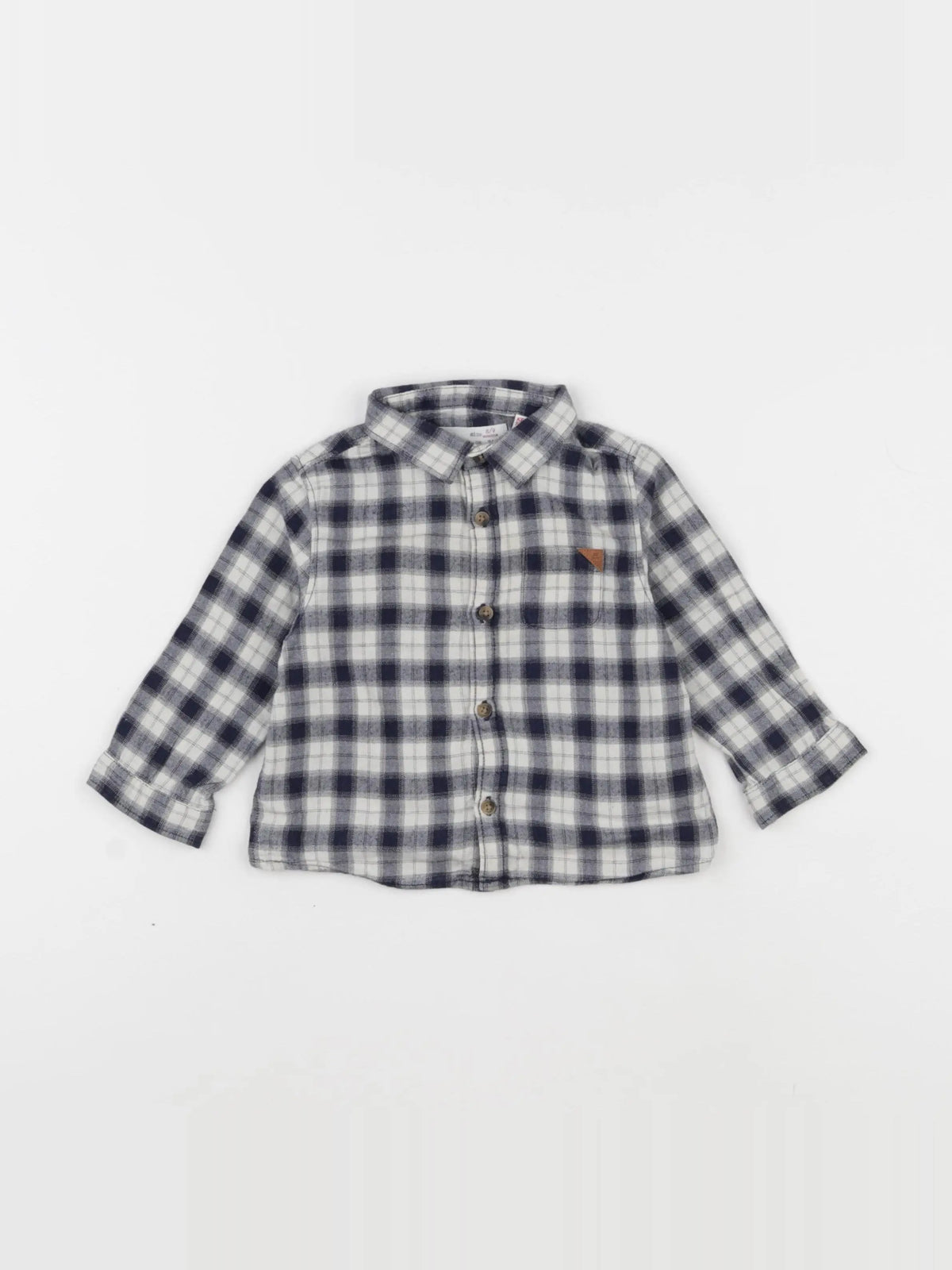 Zara - chemise noir - 6/9 mois