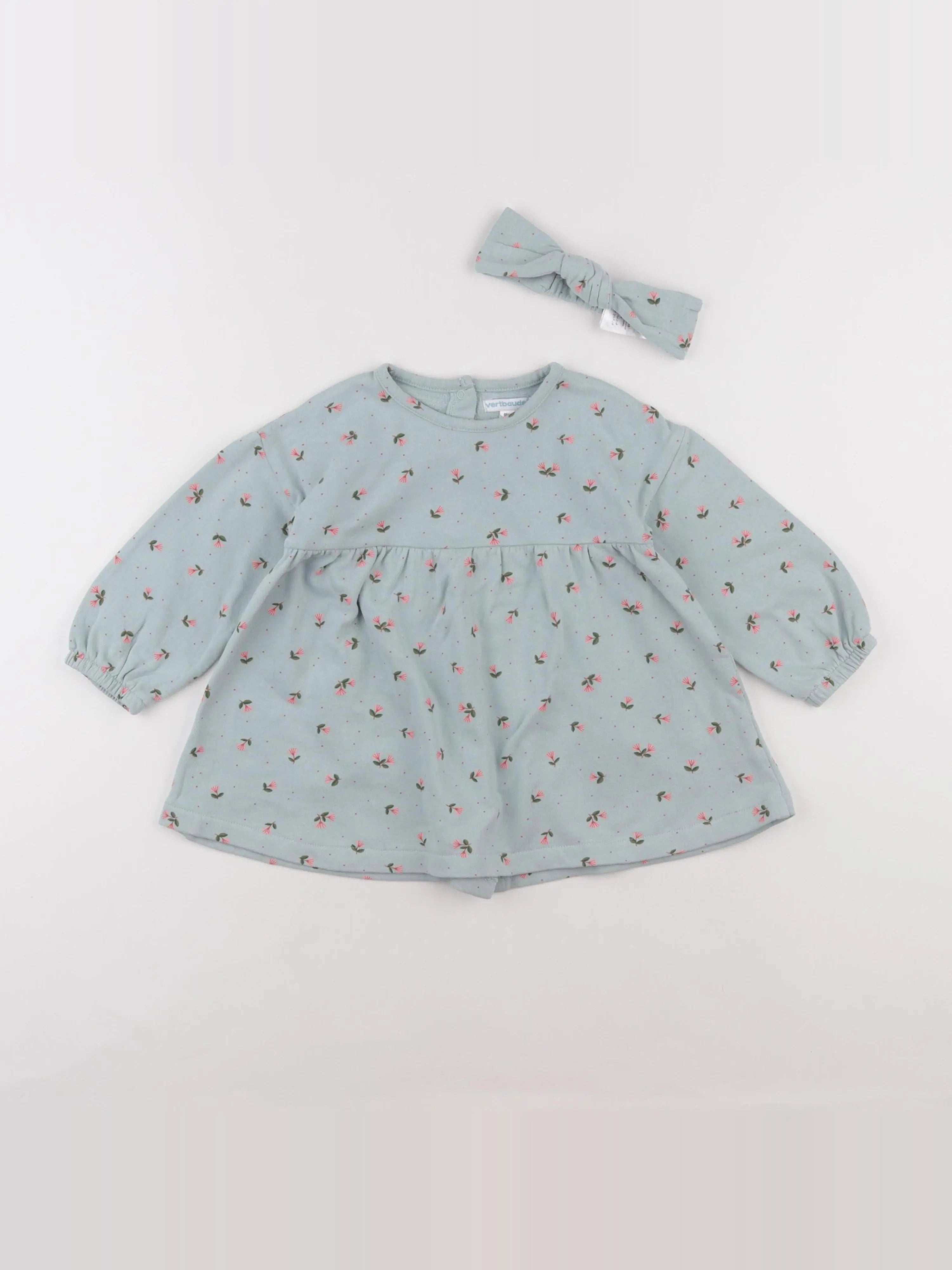 Vertbaudet - robe bleu - 24 mois