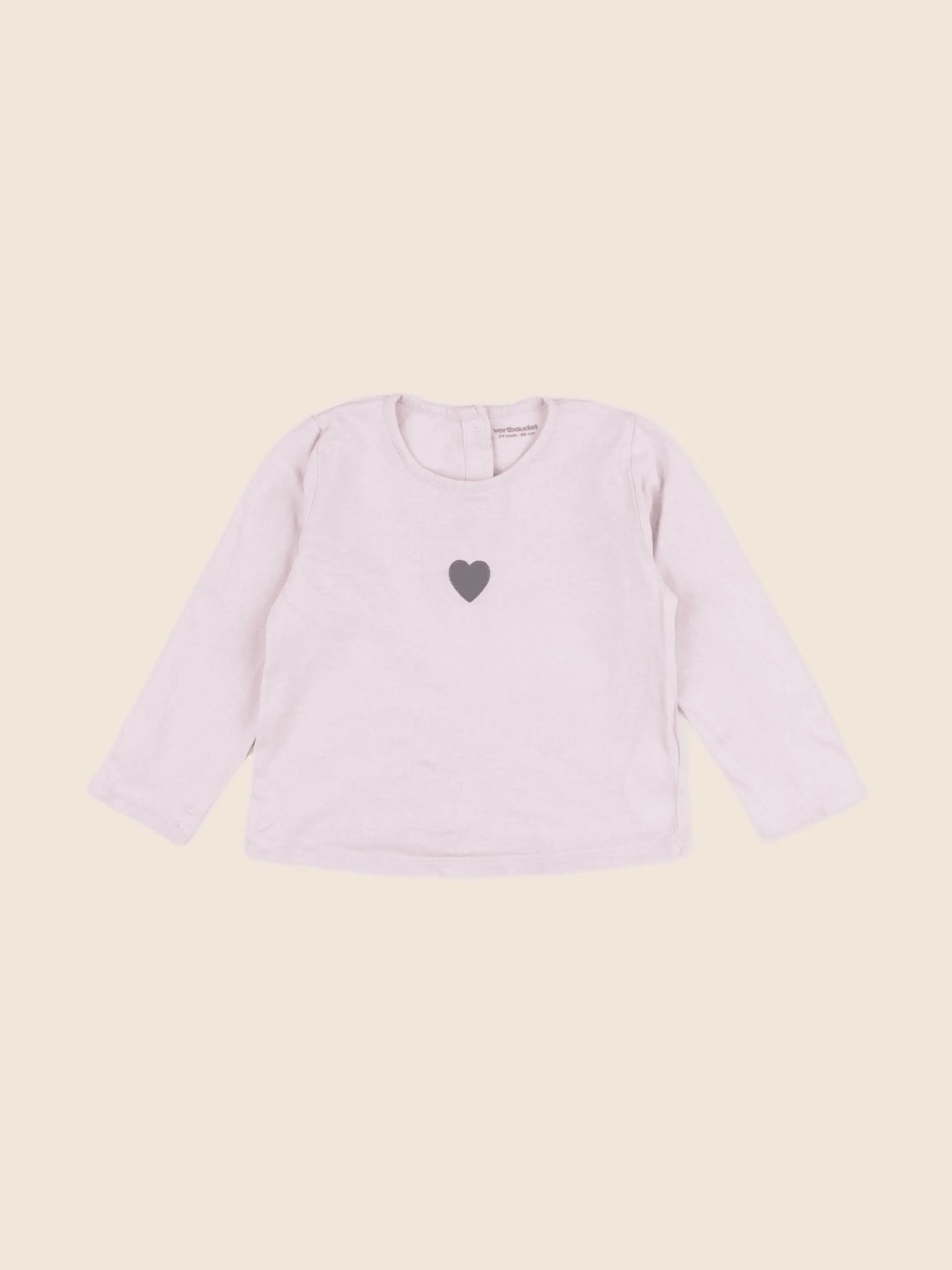 Vertbaudet - tee-shirt rose - 24 mois