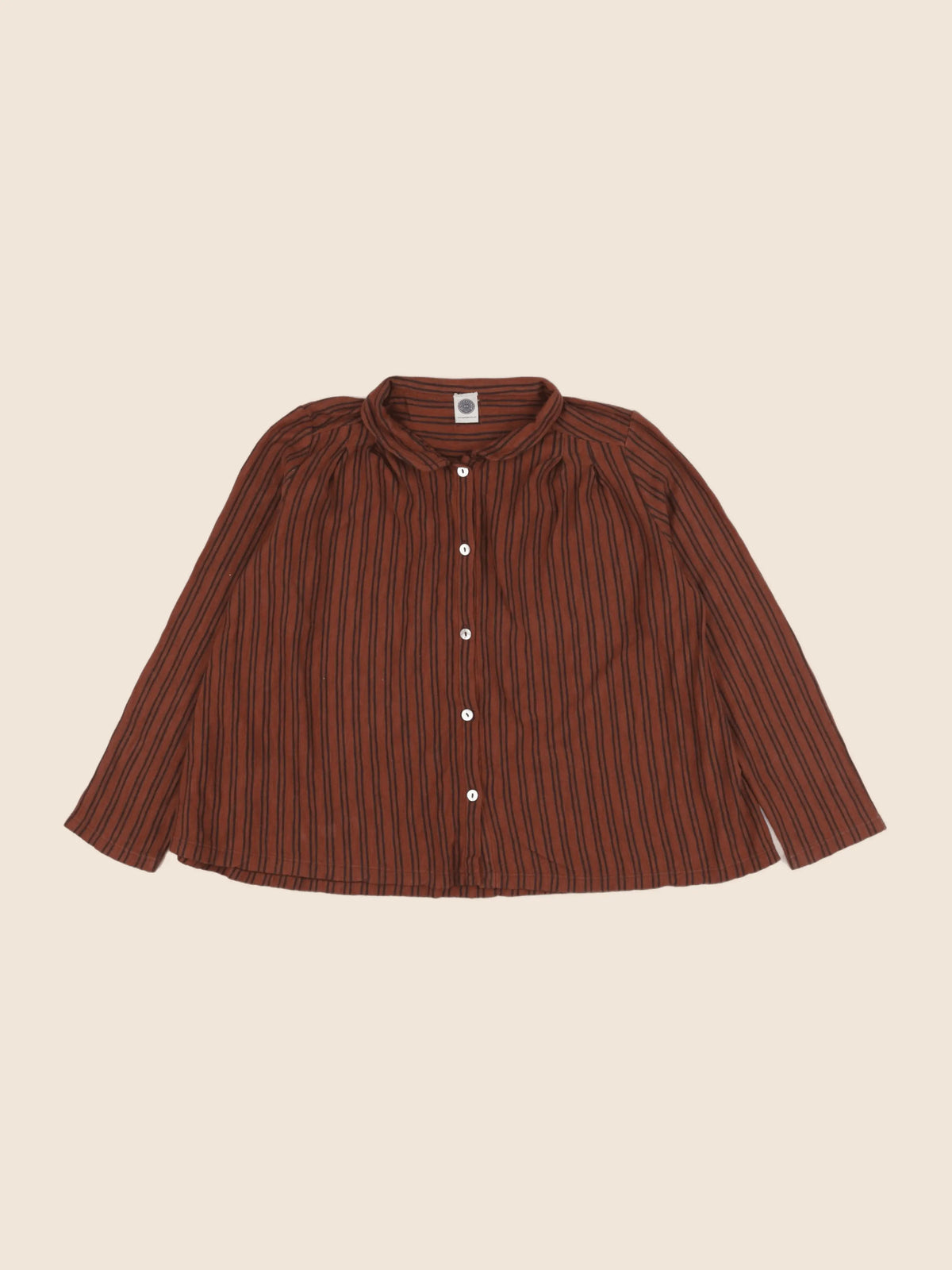 Le Petit Germain - chemise marron, noir - 8 ans