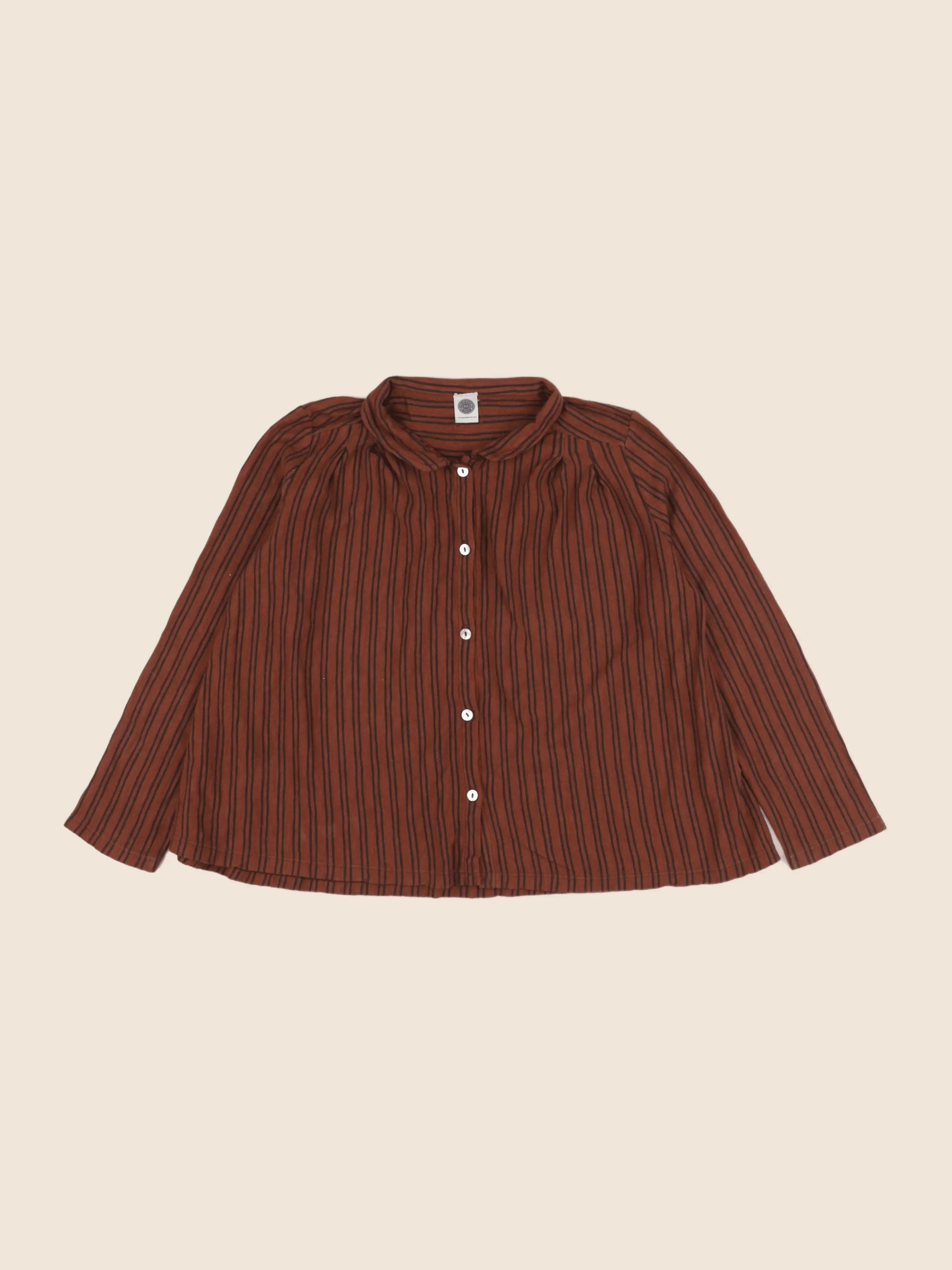Le Petit Germain - chemise marron, noir - 8 ans