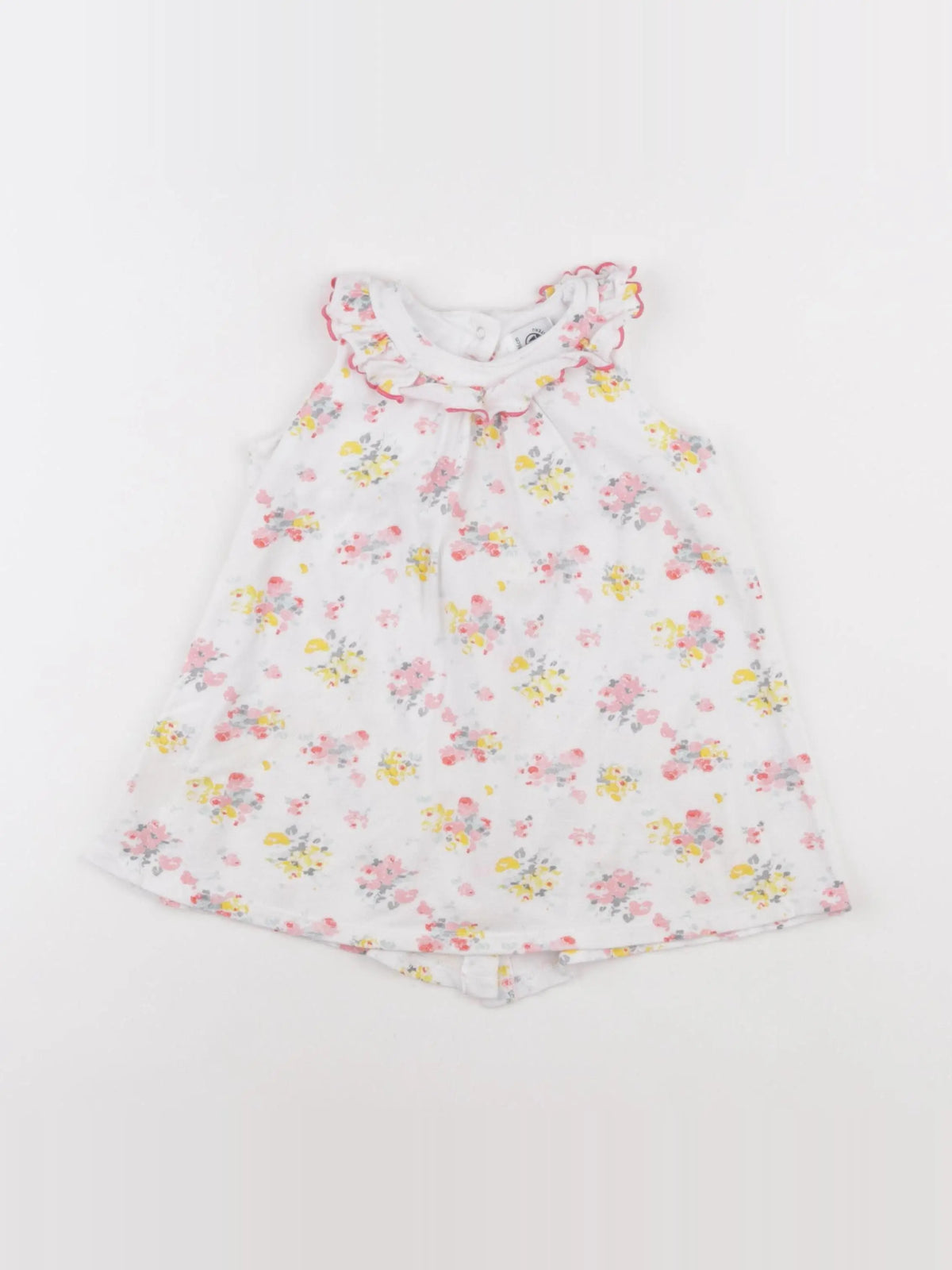 Petit Bateau - robe blanc - 24 mois