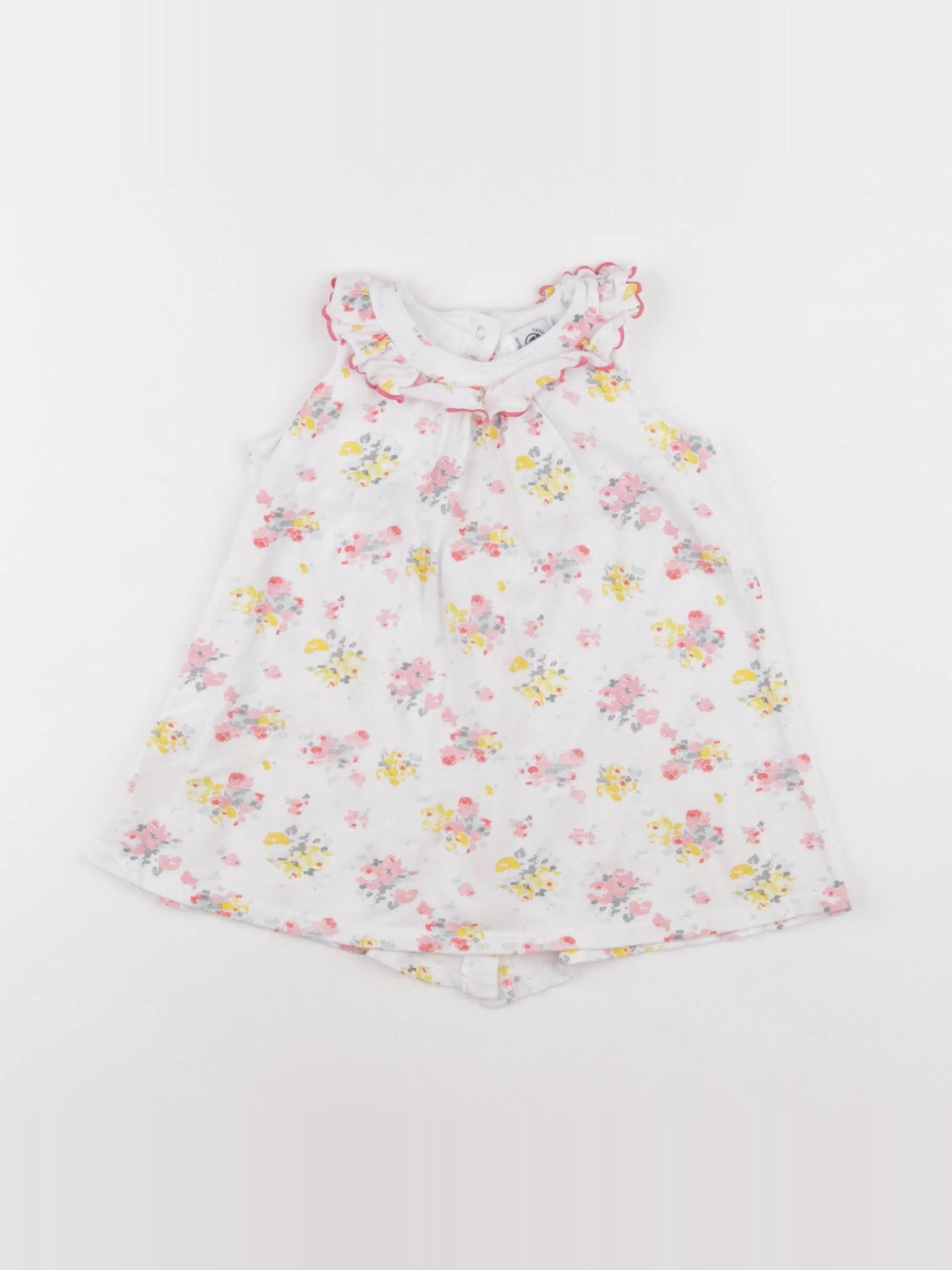 Petit Bateau - robe blanc - 24 mois