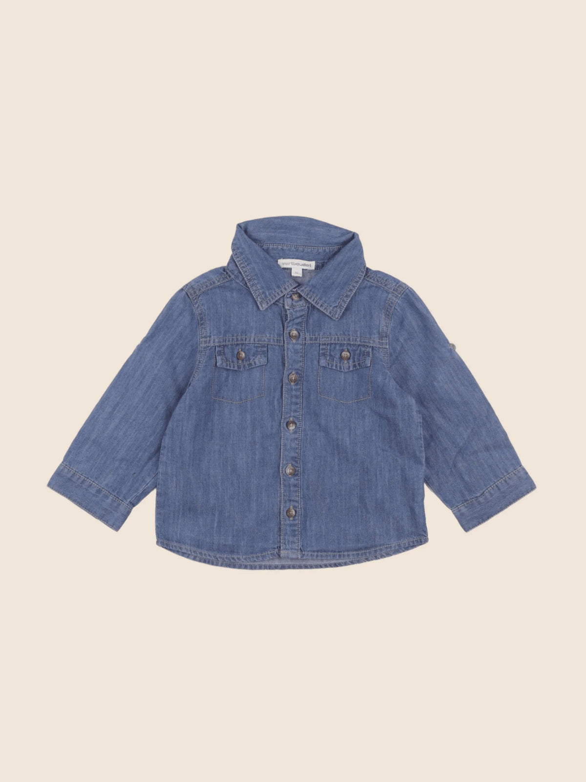 Vertbaudet - chemise bleu - 2 ans