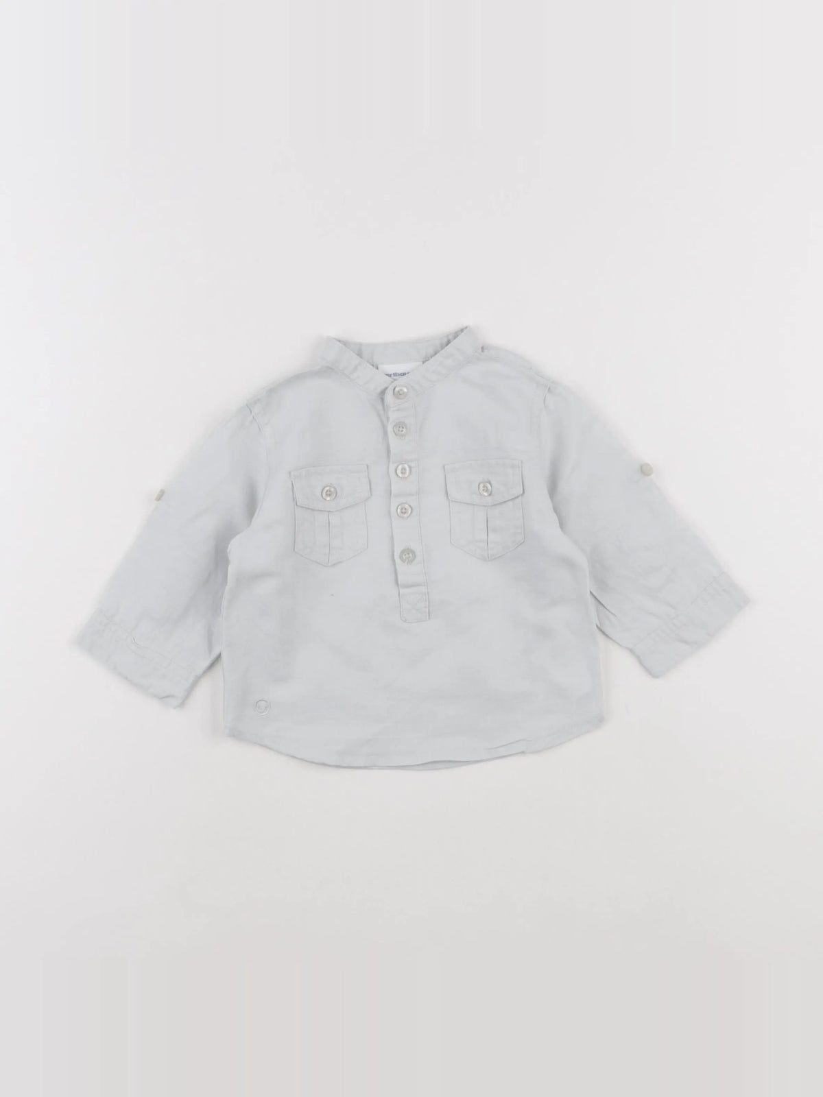 Vertbaudet - chemise bleu - 6 mois