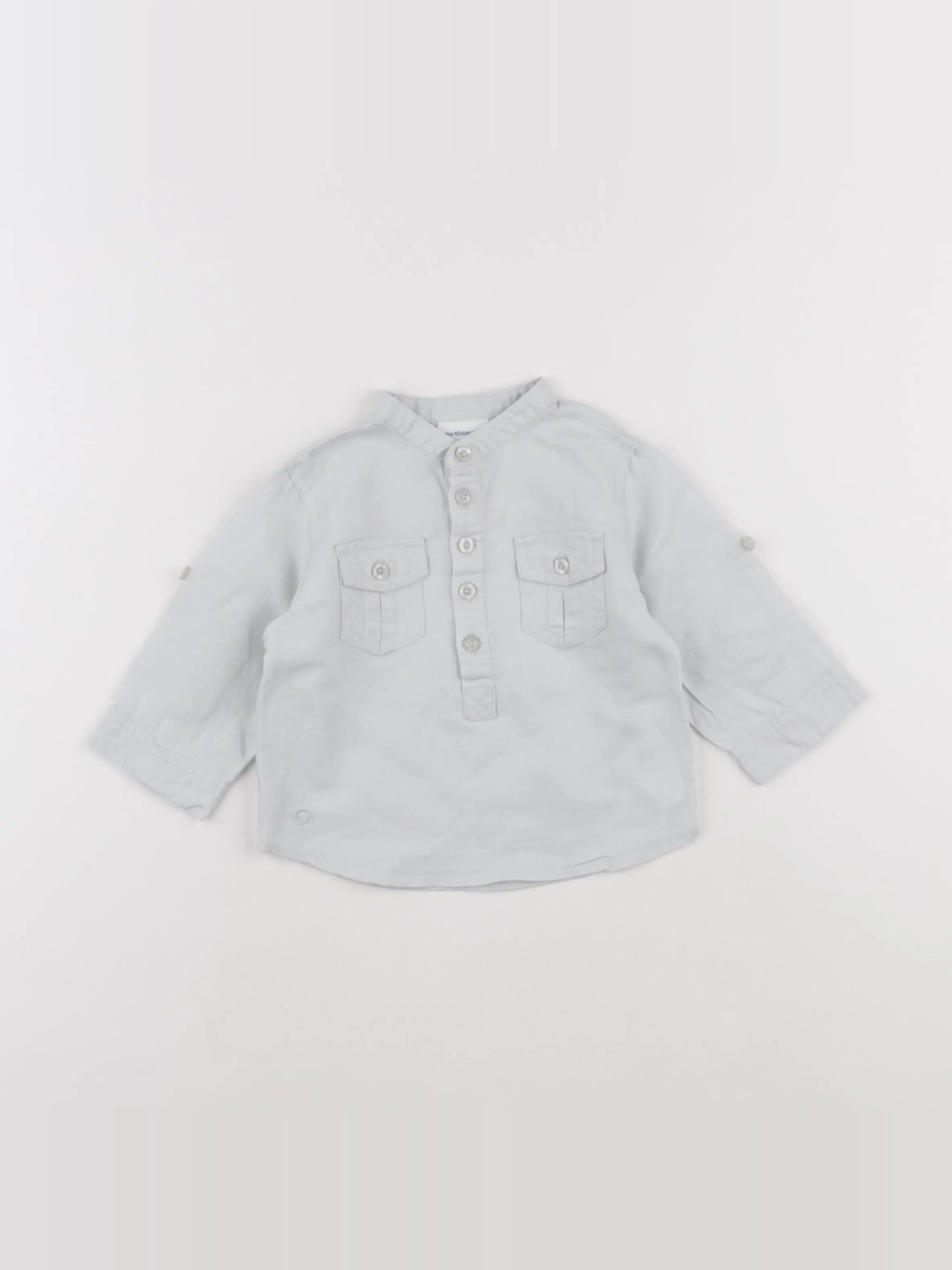 Vertbaudet - chemise bleu - 6 mois