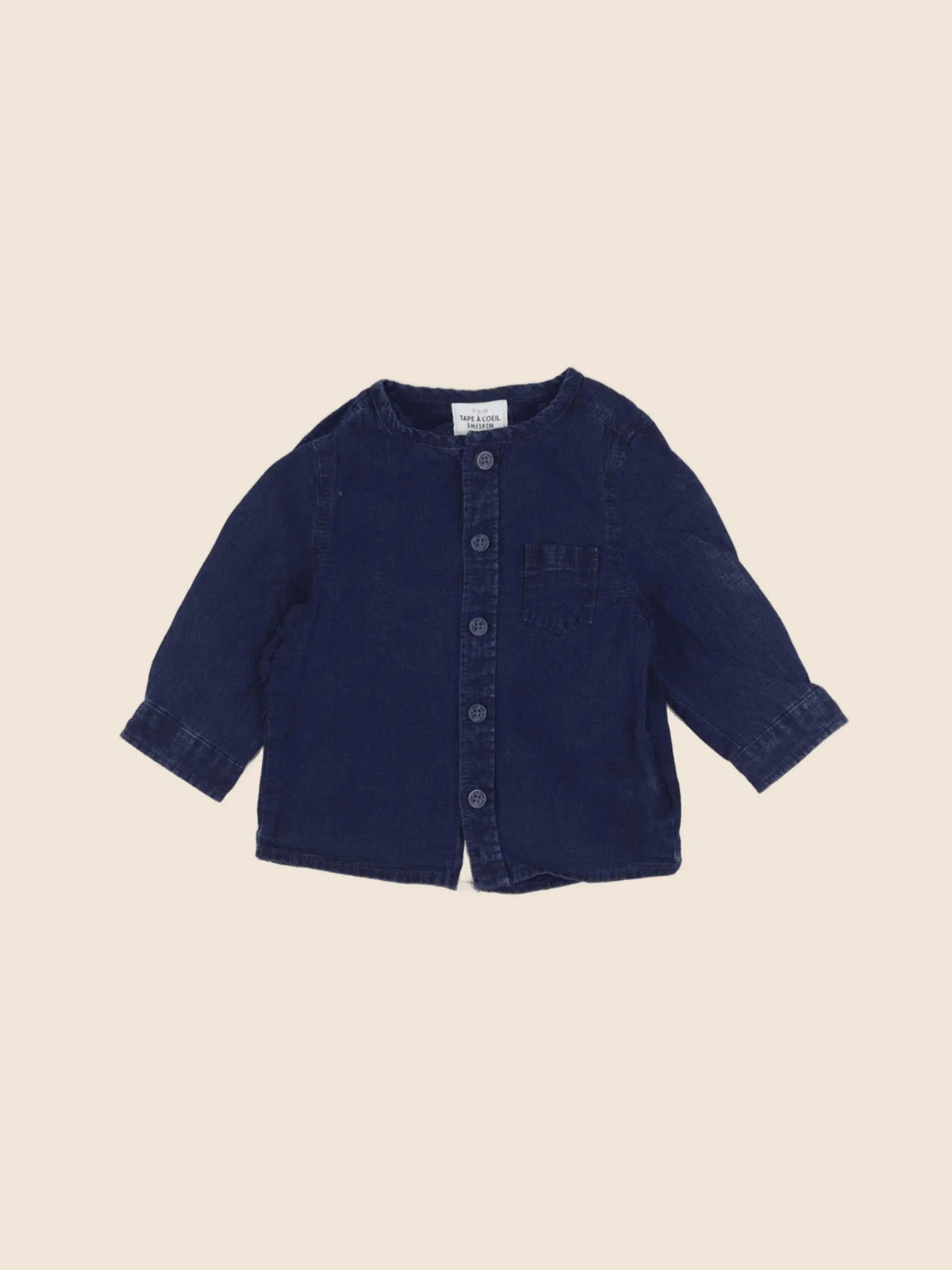 Tape à l'oeil - chemise bleu - 3 mois