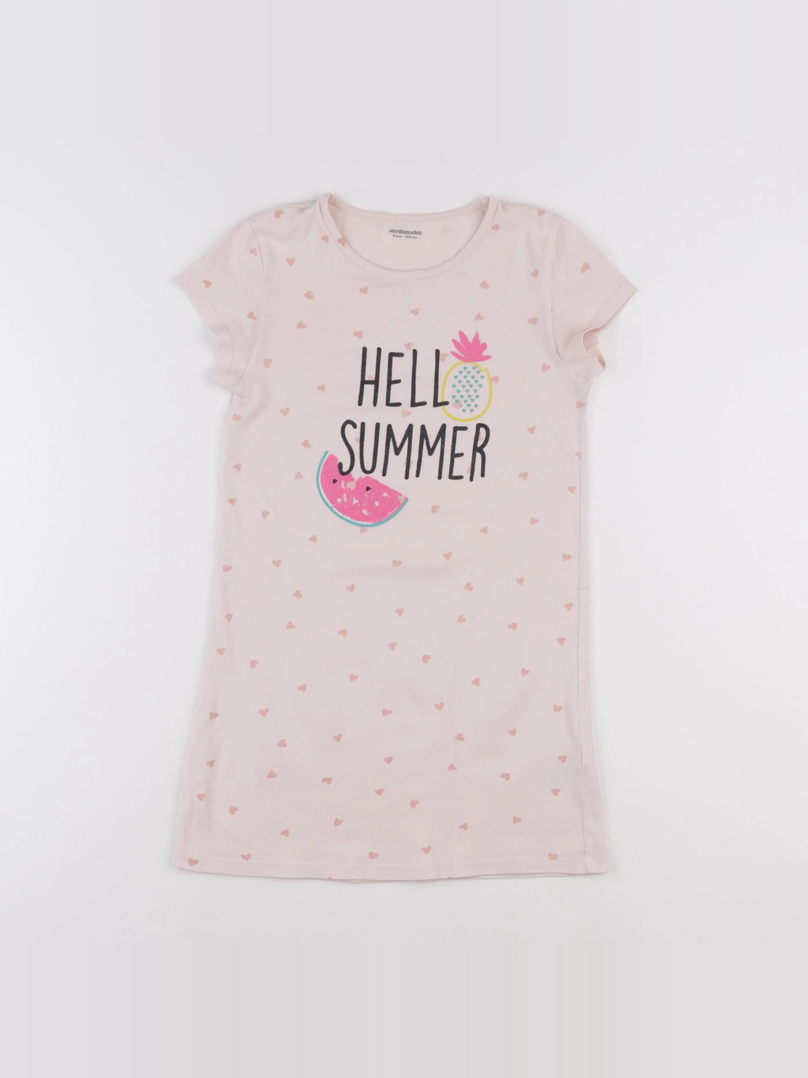 Vertbaudet - tee-shirt rose - 8 ans
