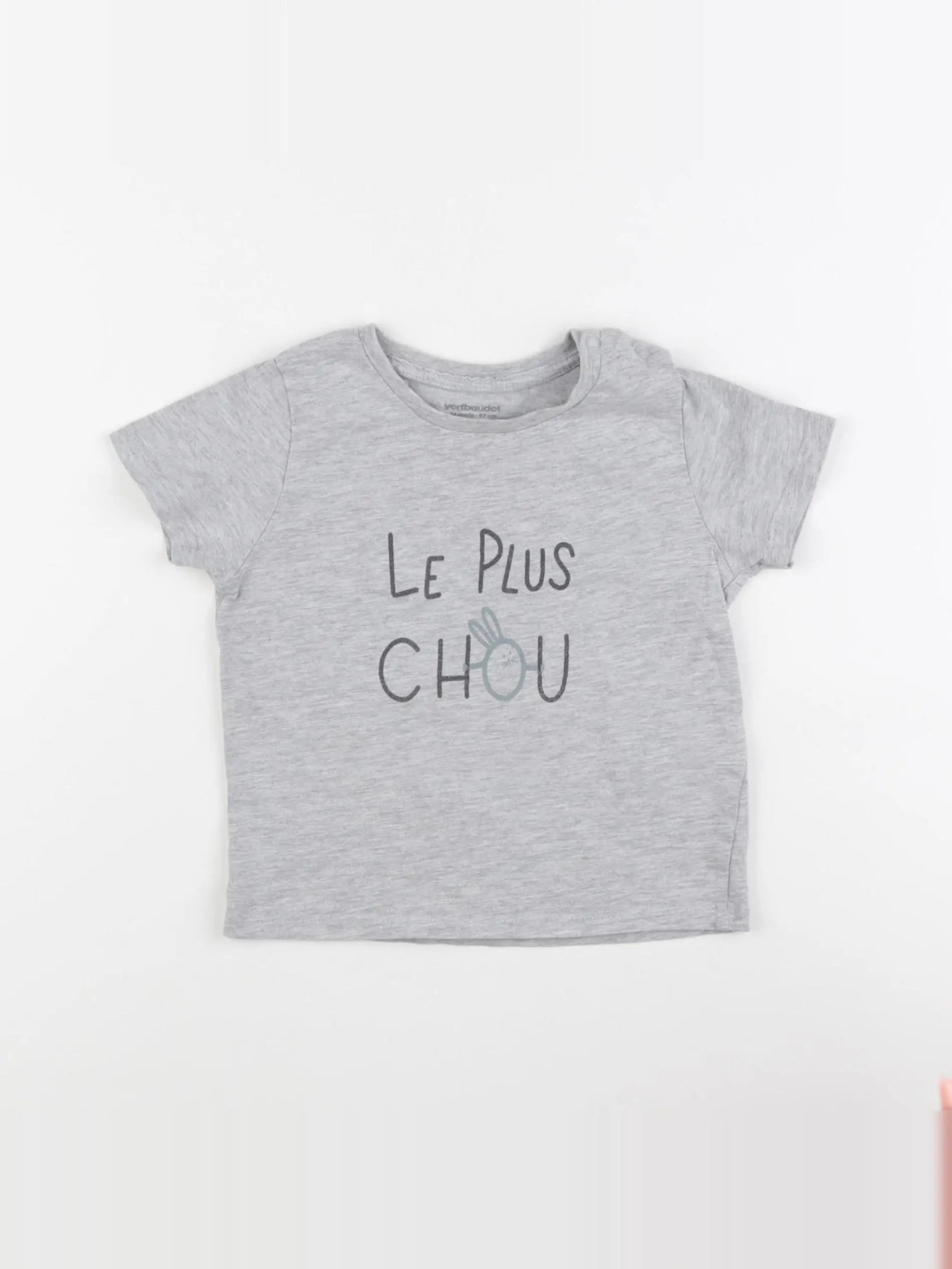 Vertbaudet - tee-shirt gris - 36 mois
