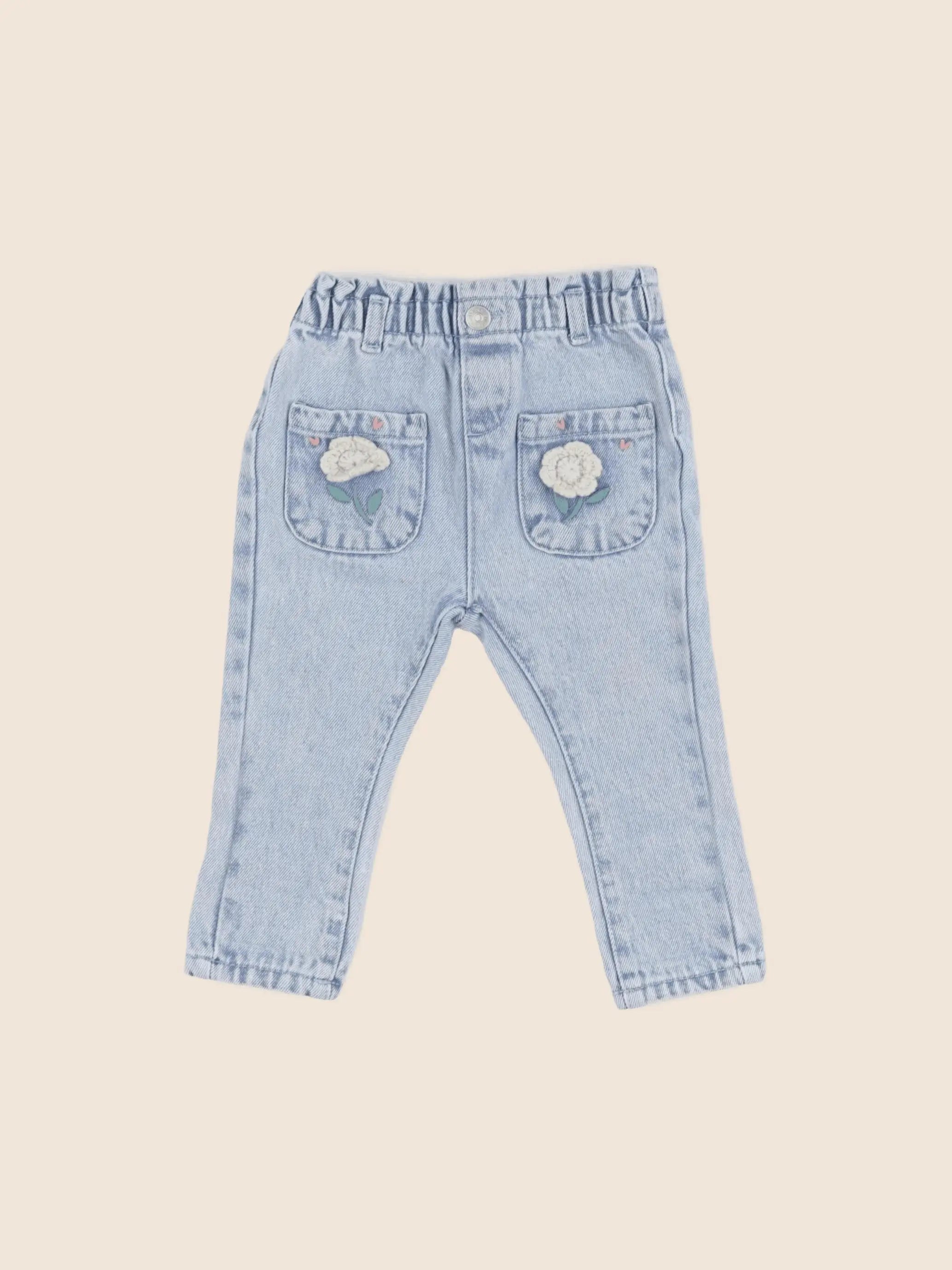 Vertbaudet - jean bleu - 9 mois