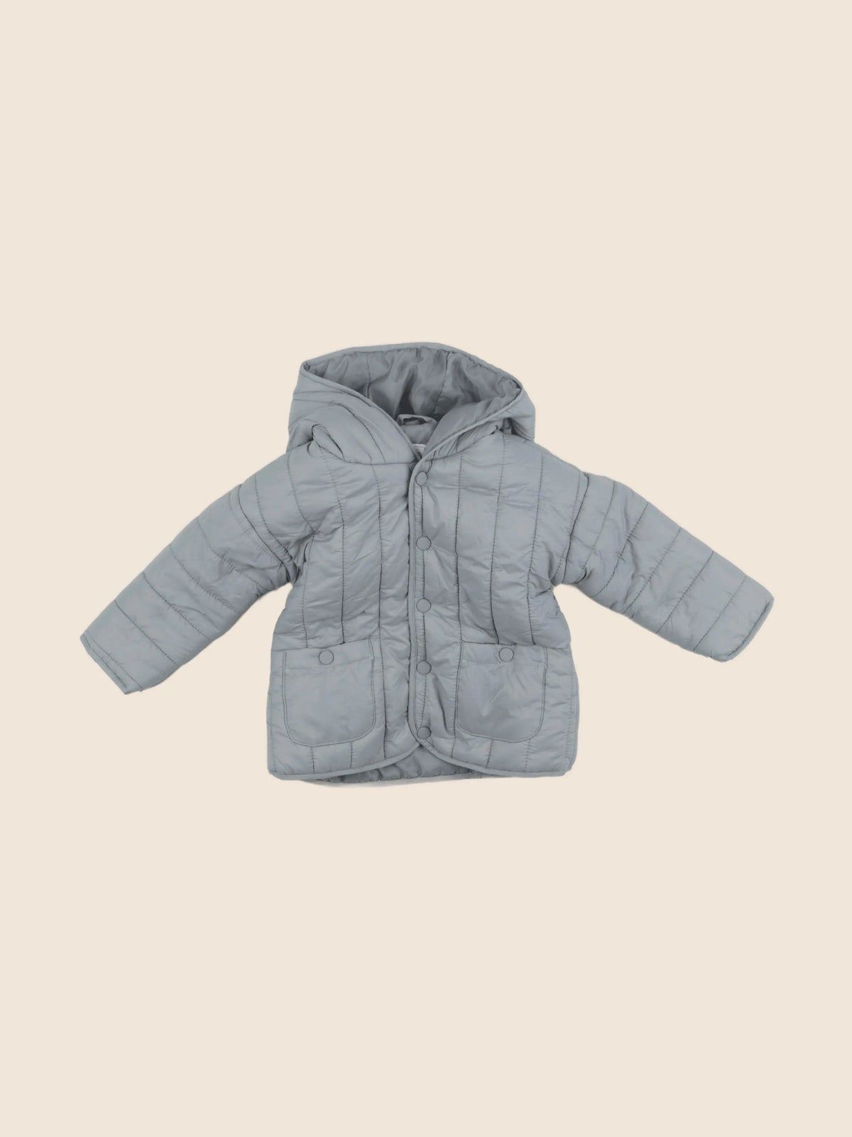 Vertbaudet - doudoune gris - 12 mois