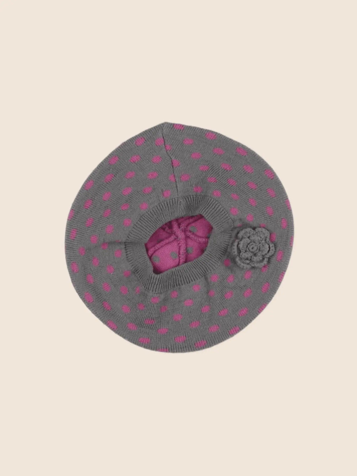 Vertbaudet - bonnet gris, rose - 24/36 mois