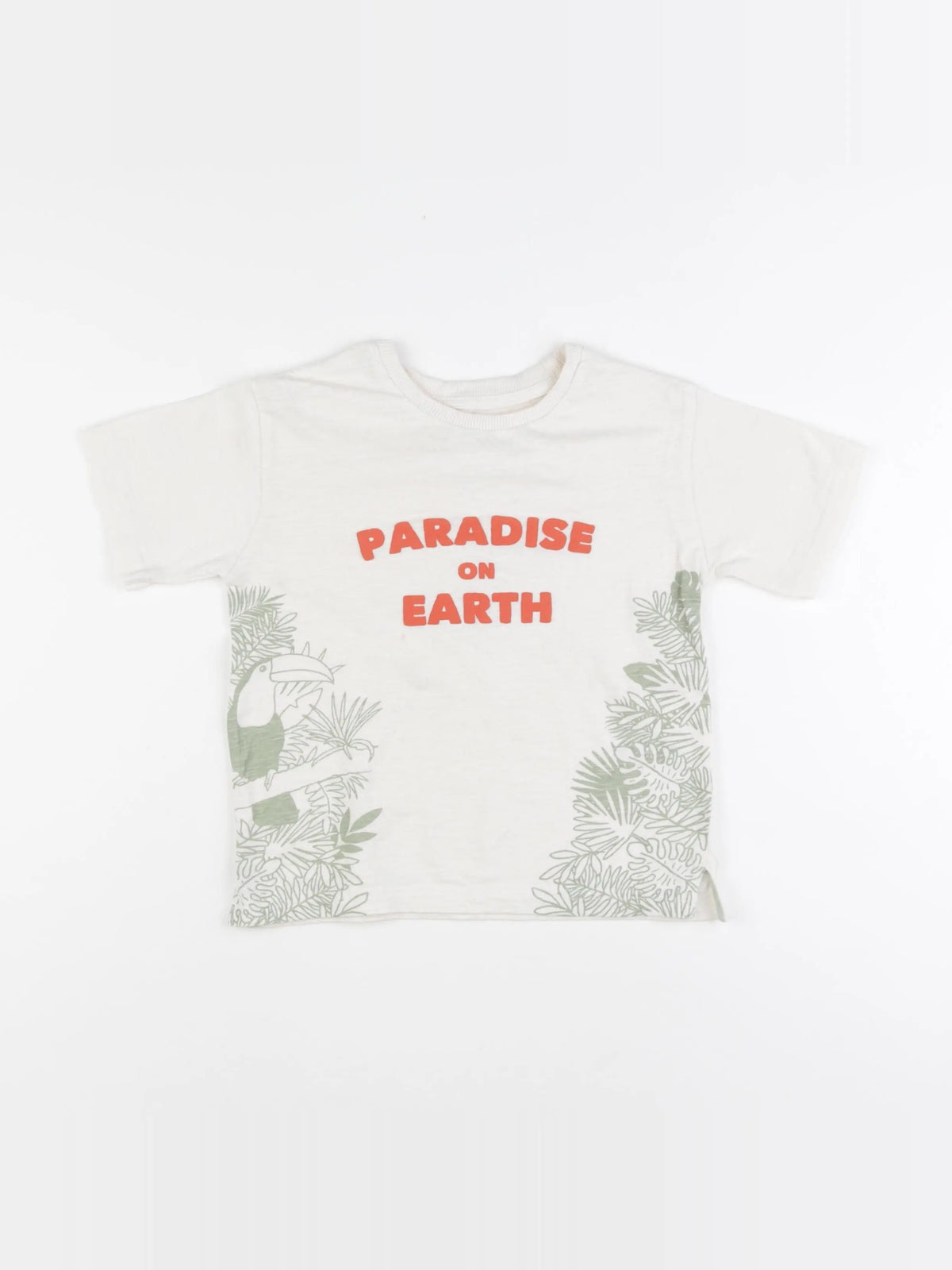 Vertbaudet - tee-shirt beige - 6 ans