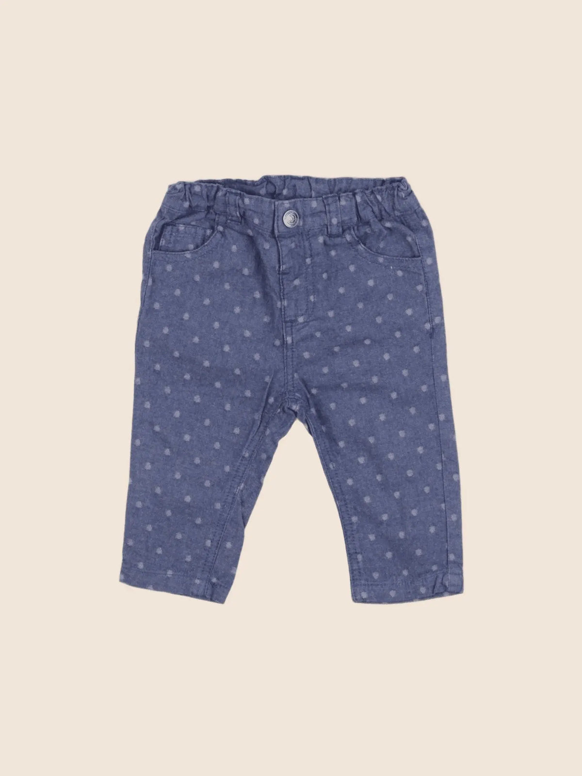 Natalys - pantalon bleu - 6 mois