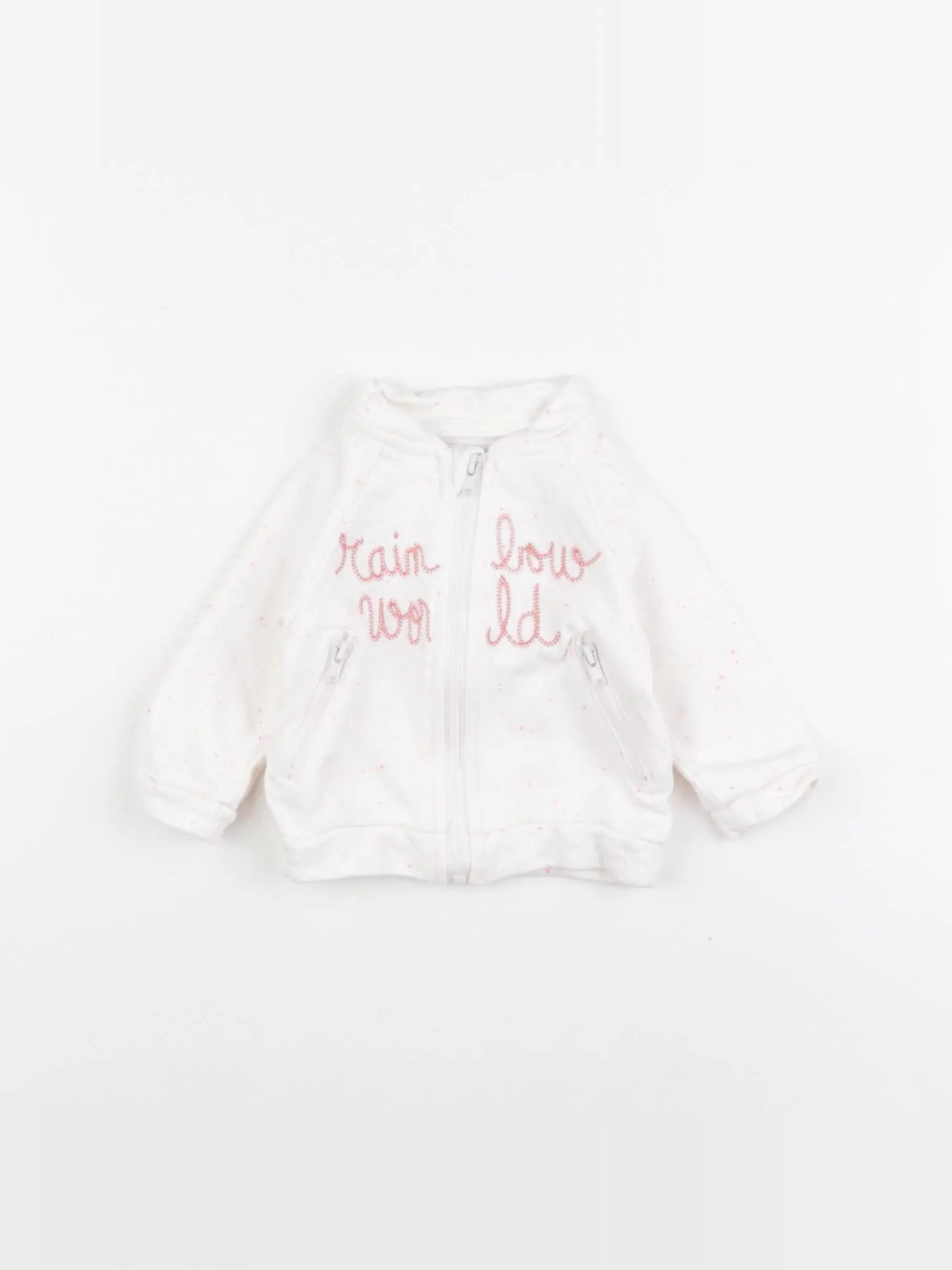 Vertbaudet - sweat blanc - 3 mois