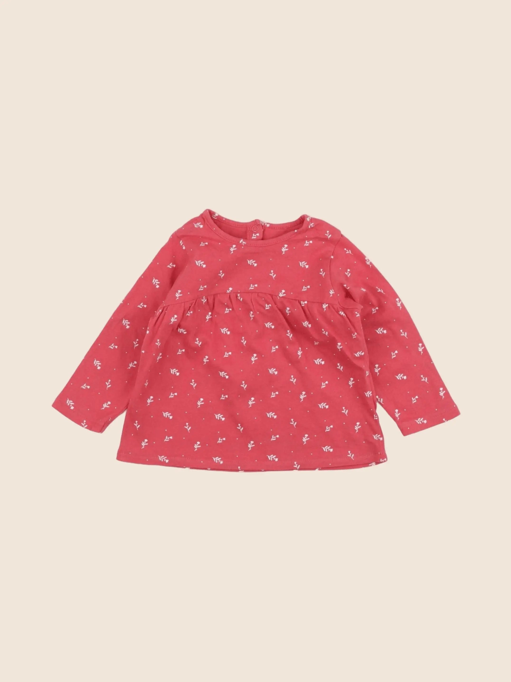 Vertbaudet - tee-shirt rose - 12 mois