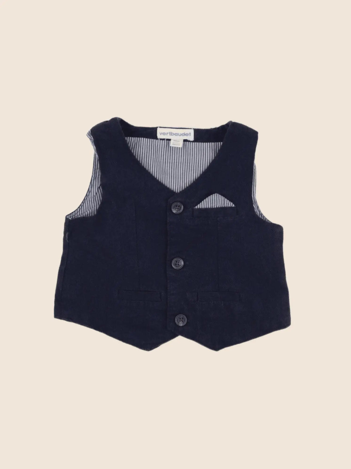 Vertbaudet - gilet bleu - 3 mois