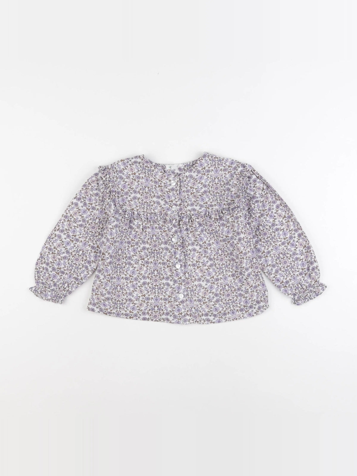 Vertbaudet - blouse blanc, violet - 3 ans