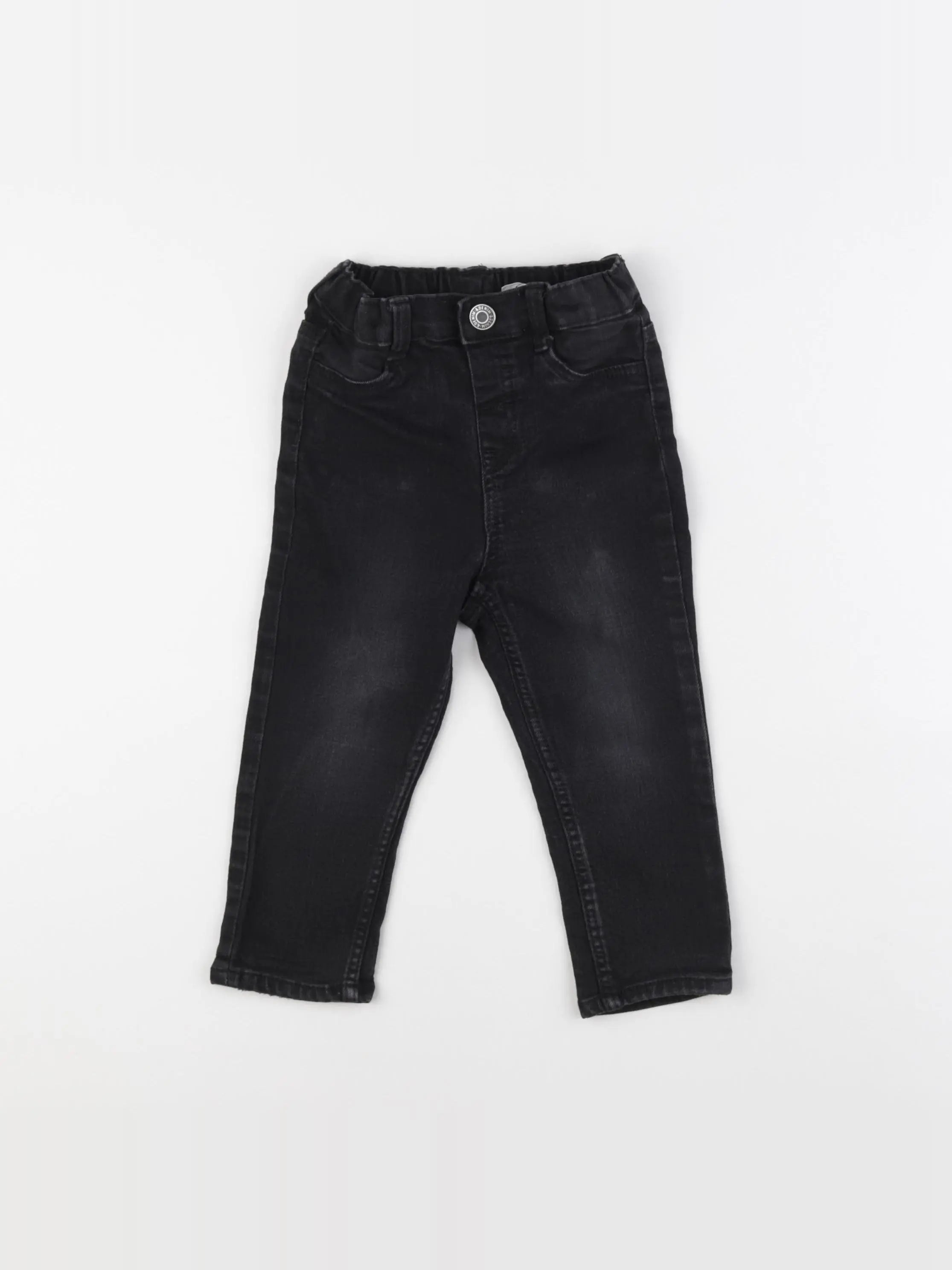 H&M - jean noir - 12/18 mois