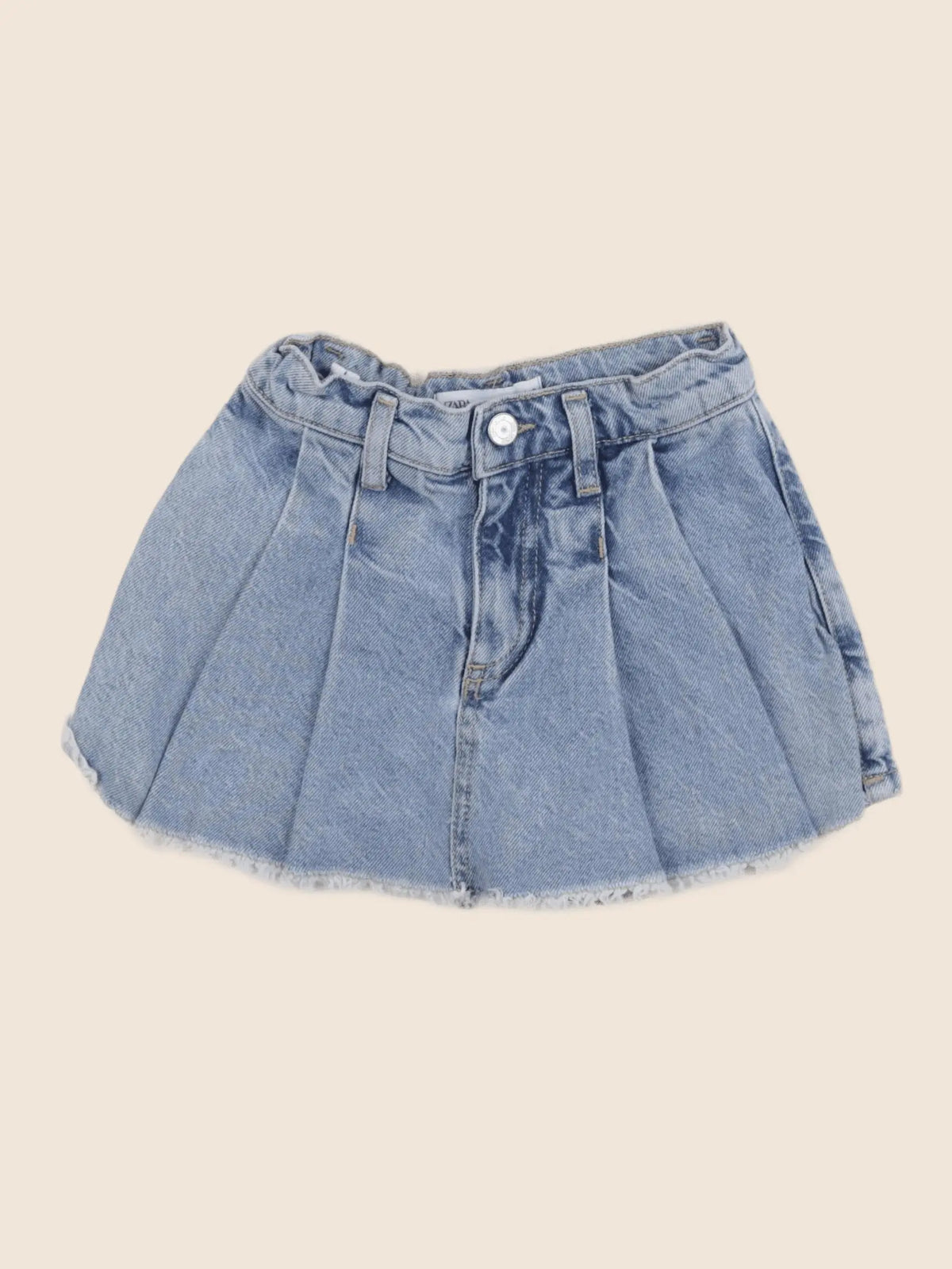 Zara - jupe short bleu - 6 mois