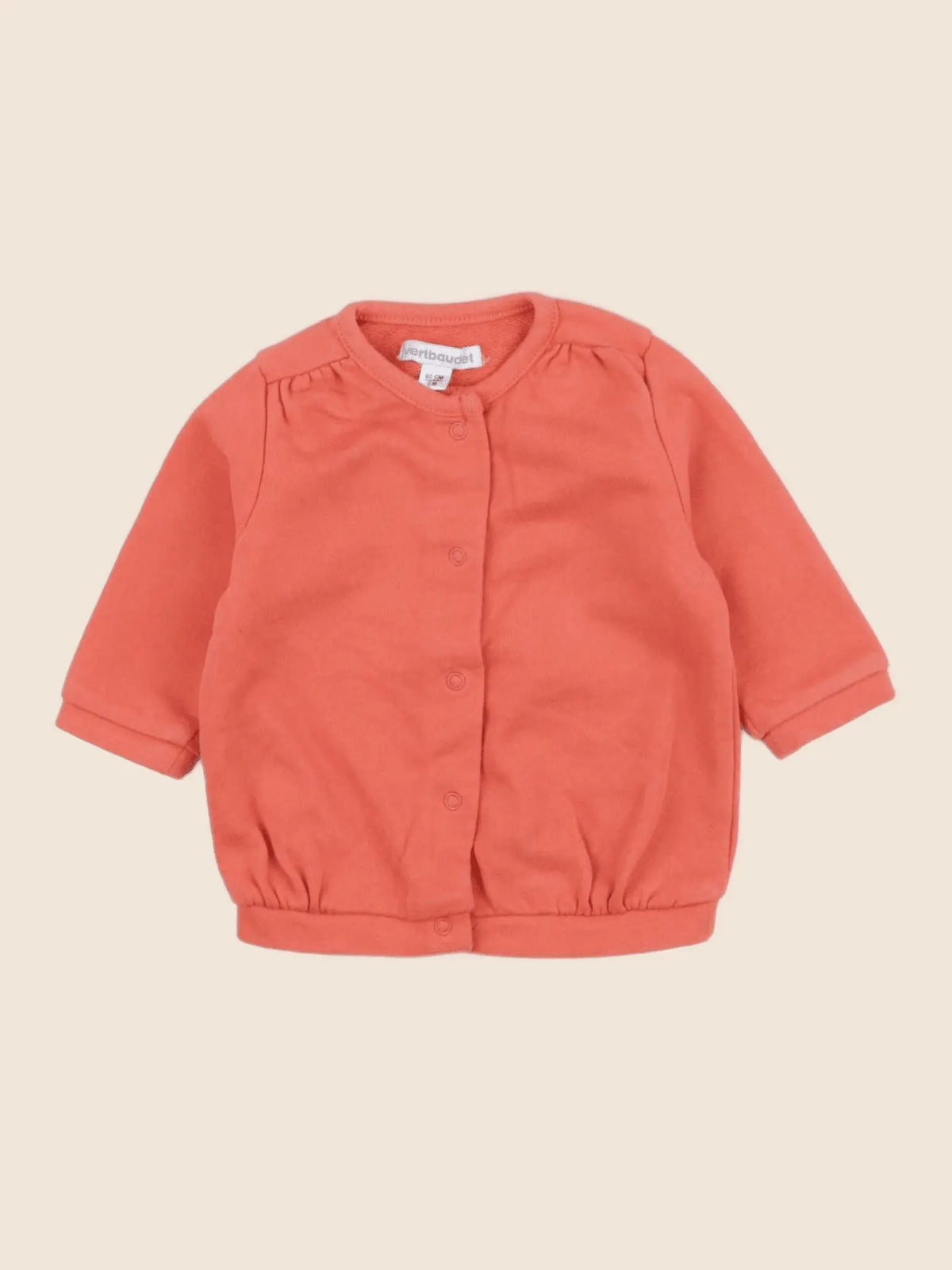 Vertbaudet - sweat orange - 3 mois