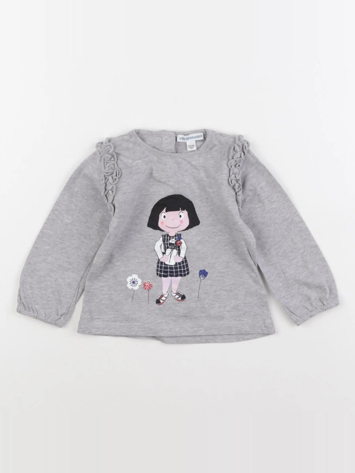 Vertbaudet - tee-shirt multicolore - 12 mois