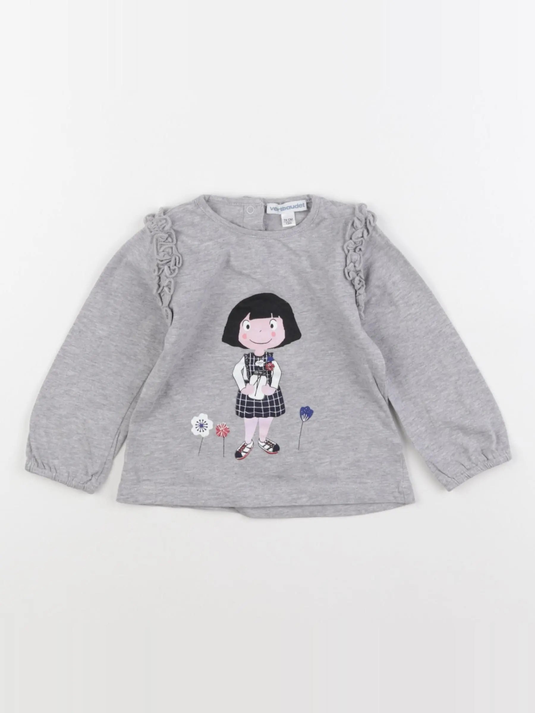 Vertbaudet - tee-shirt multicolore - 12 mois