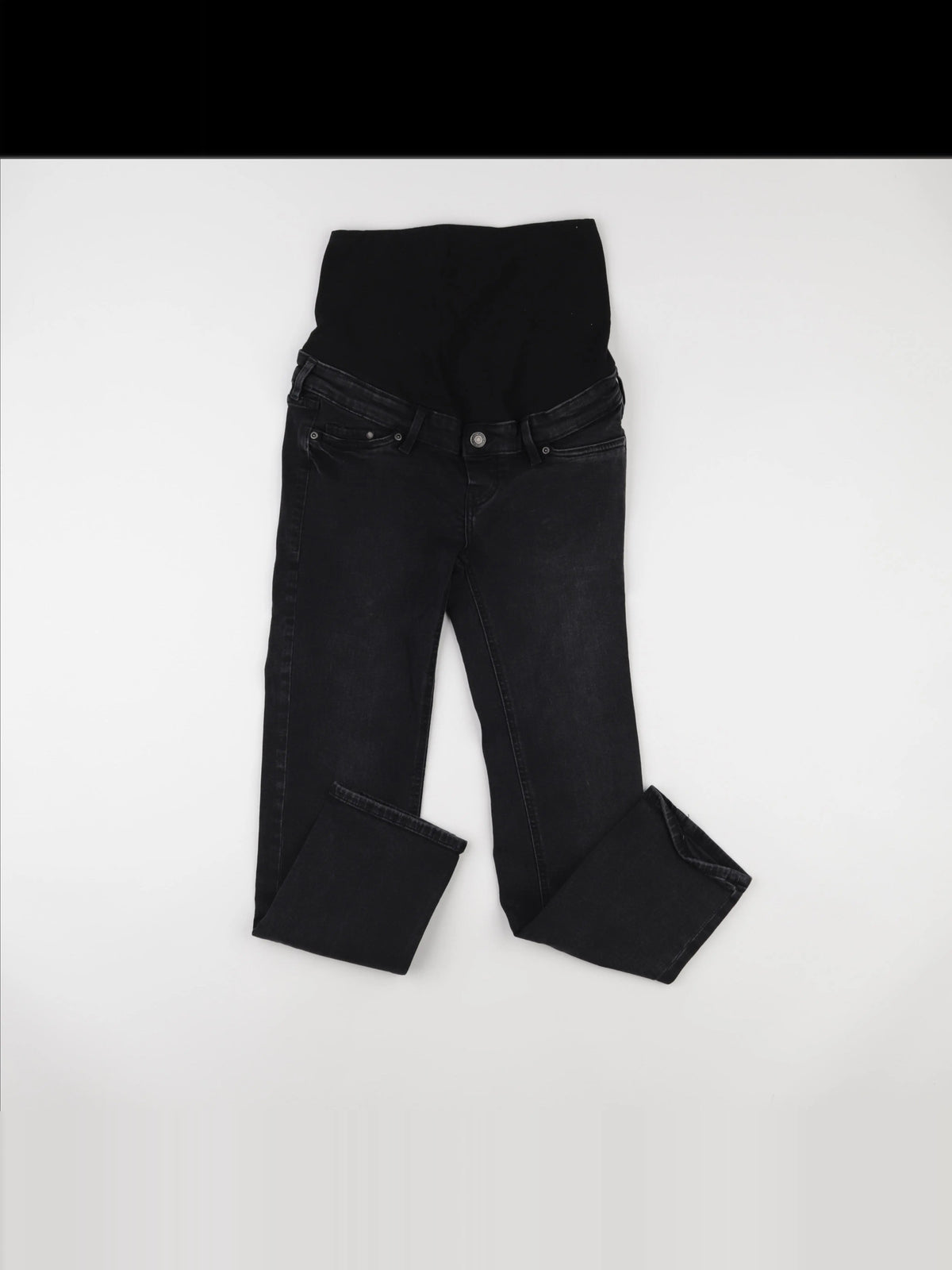 H&M - jean grossesse noir - 34