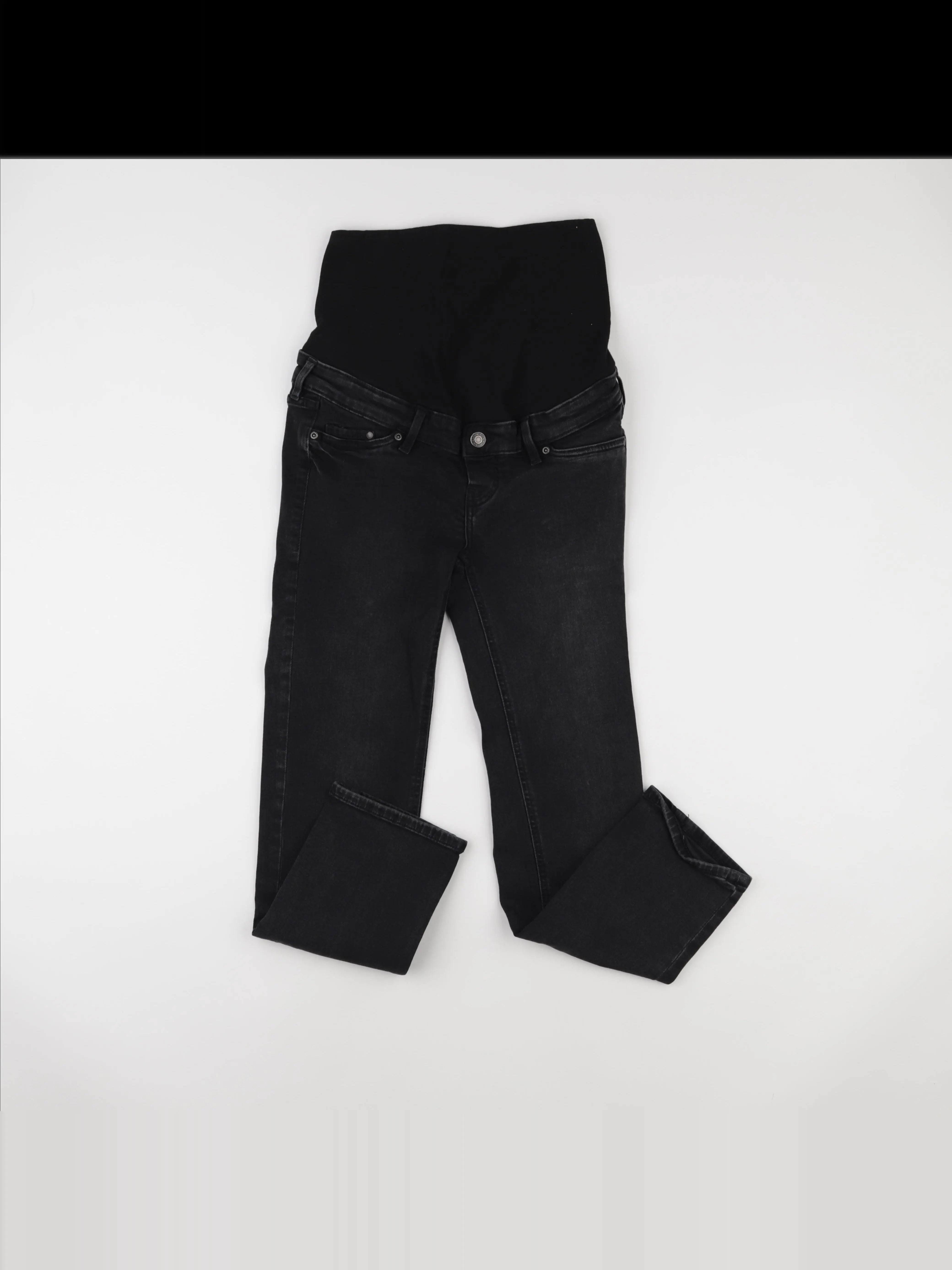 H&M - jean grossesse noir - 34