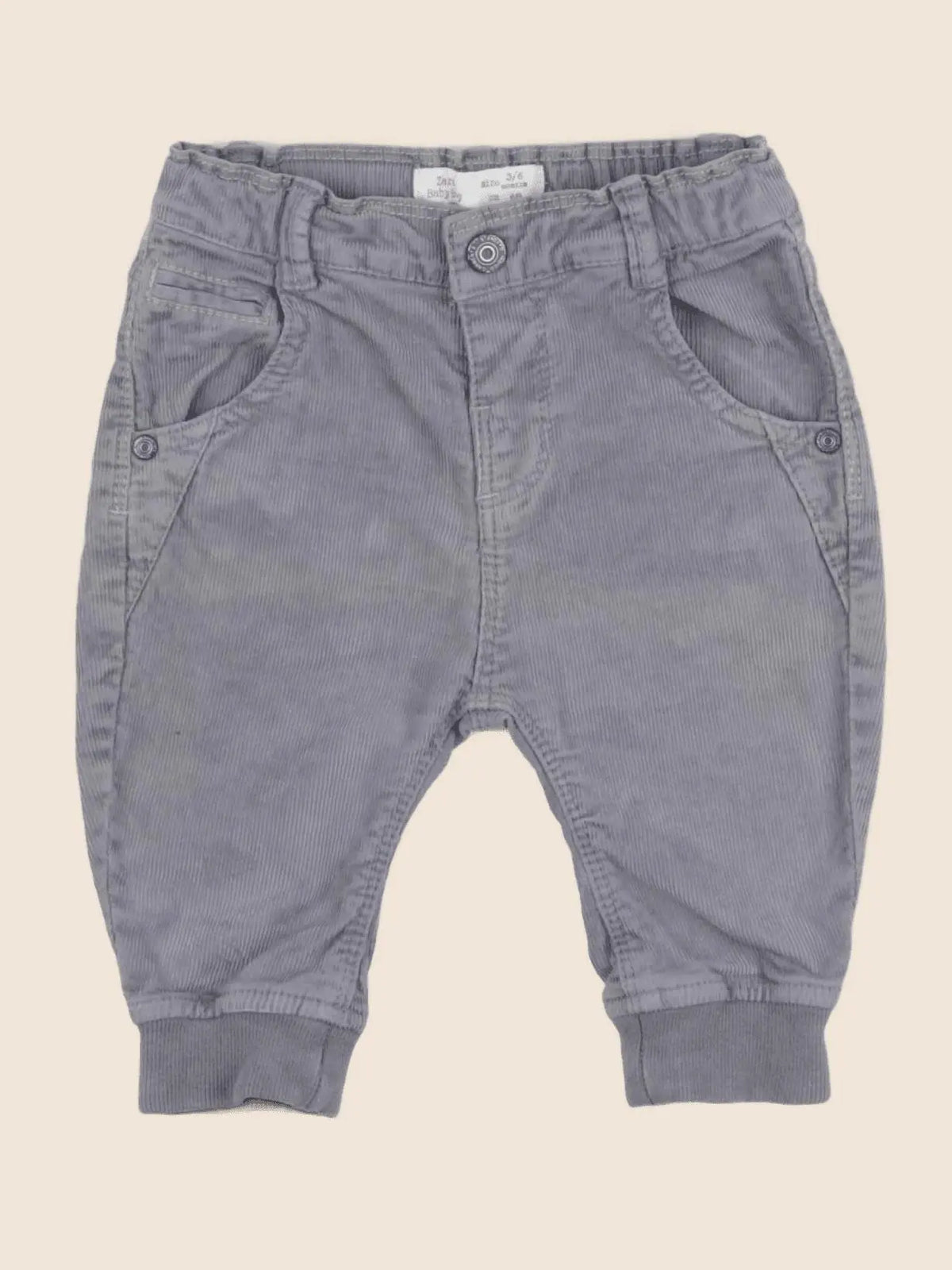 Zara - pantalon gris - 3/6 mois