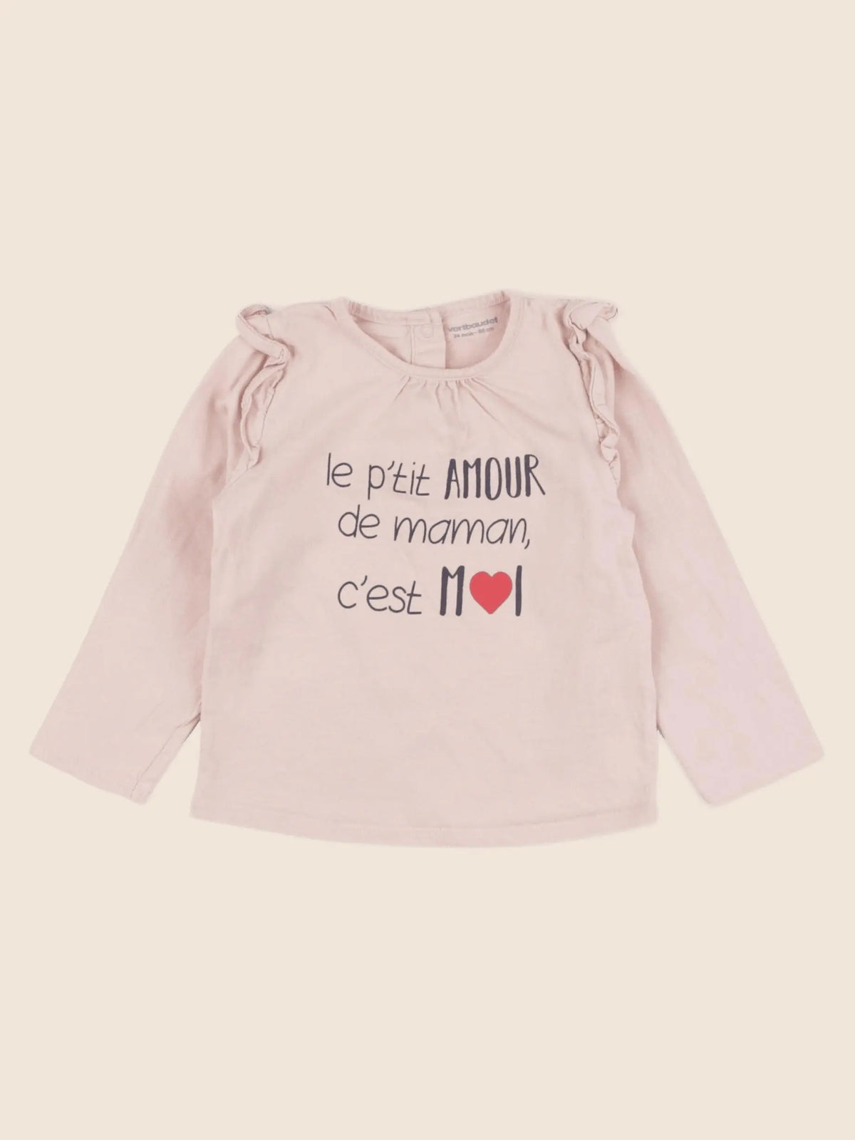 Vertbaudet - tee-shirt rose - 24 mois