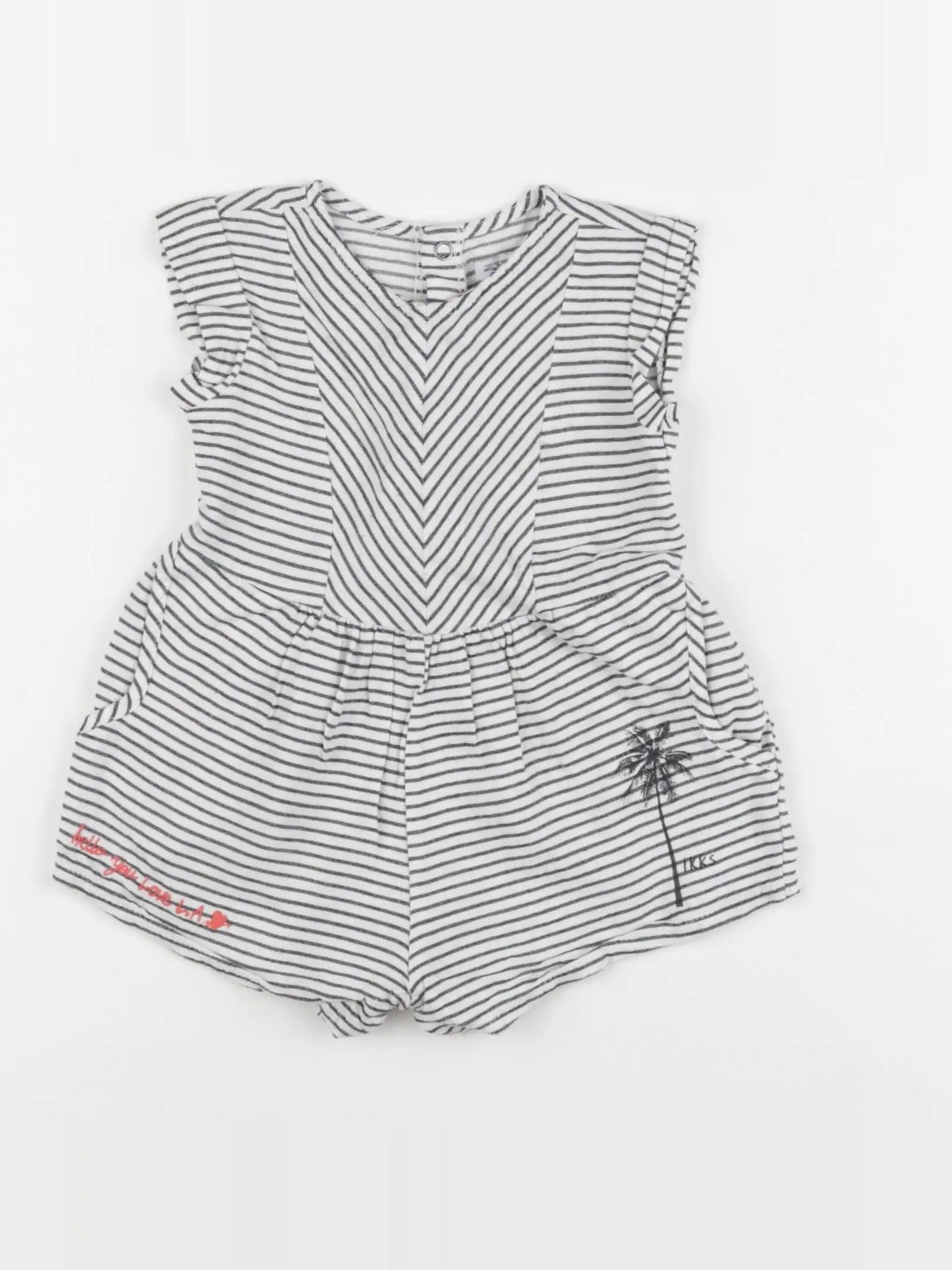 IKKS - combinaison blanc, noir - 18 mois