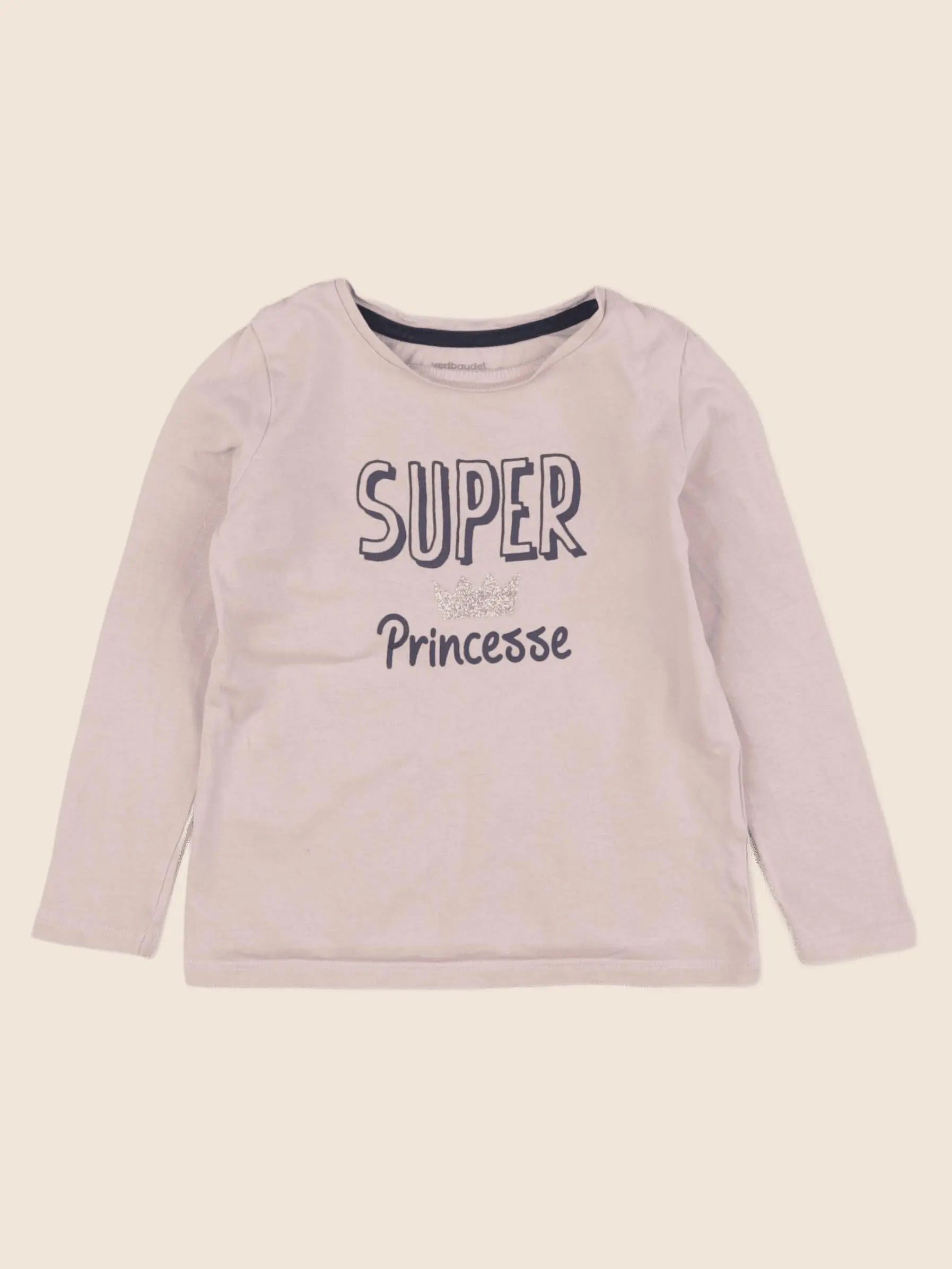 Vertbaudet - tee-shirt rose, or - 3 ans