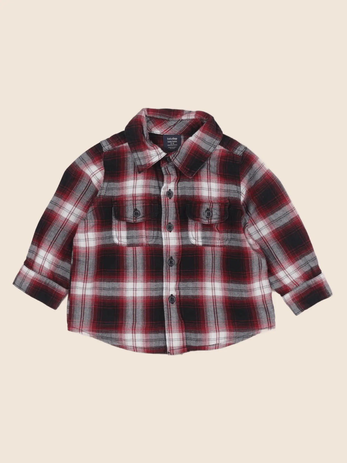 GAP - chemise rouge - 6/12 mois
