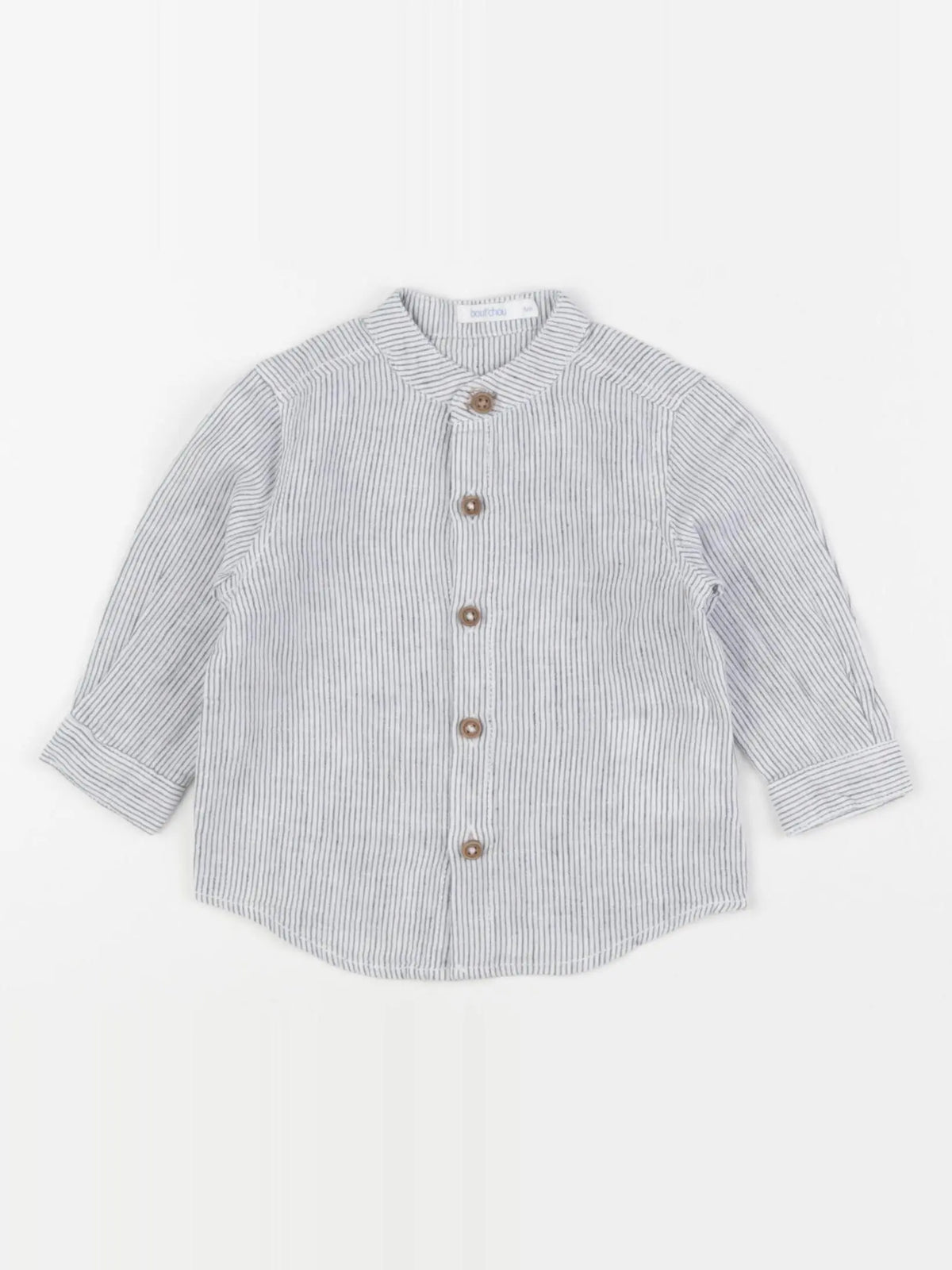 Boutchou - chemise bleu - 6 mois