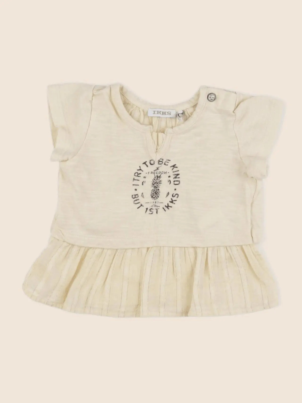 IKKS - tee-shirt beige - 6 mois
