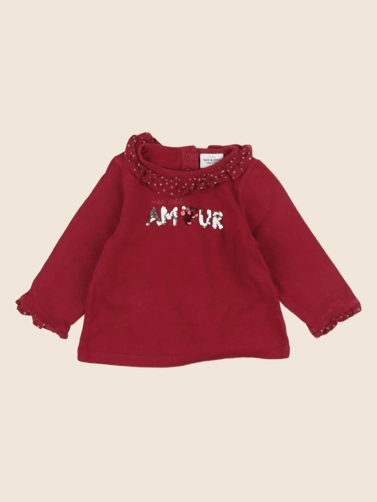Tape à l'oeil - tee-shirt rouge - 9 mois