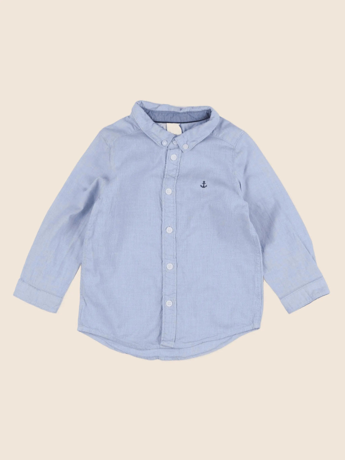 H&M - chemise bleu - 12/18 mois
