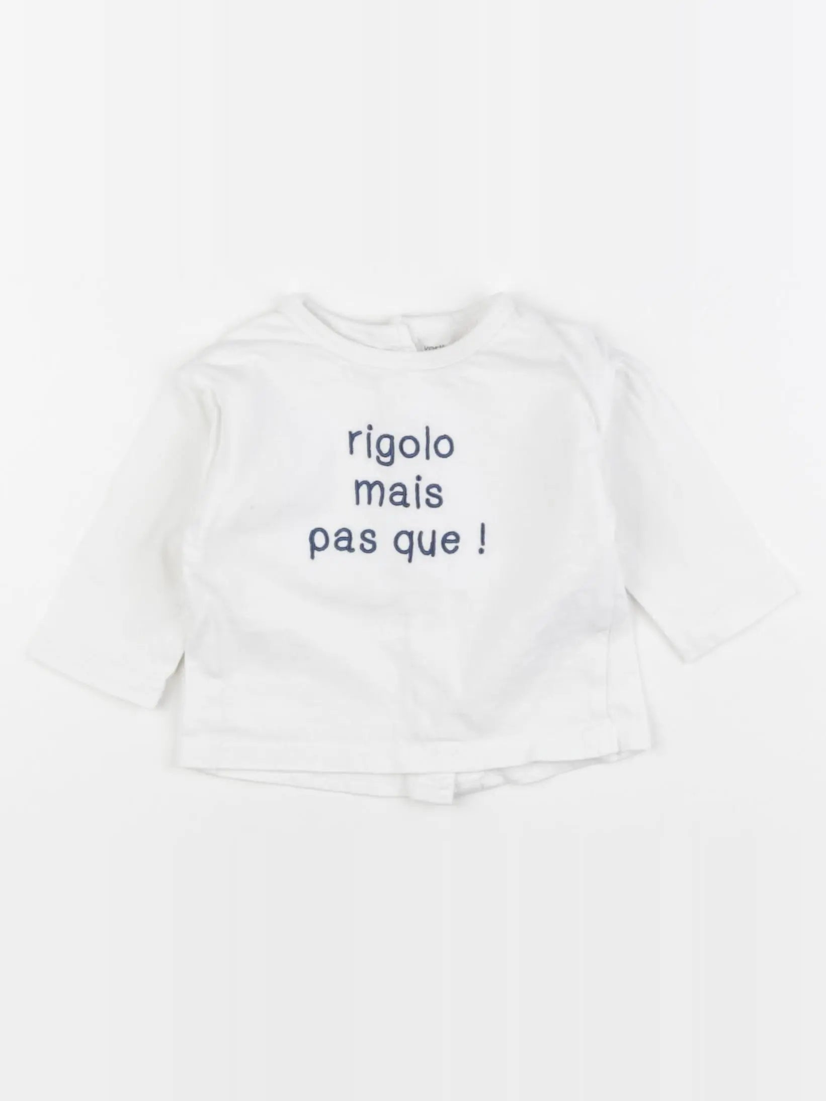 Vertbaudet - tee-shirt blanc - 6 mois