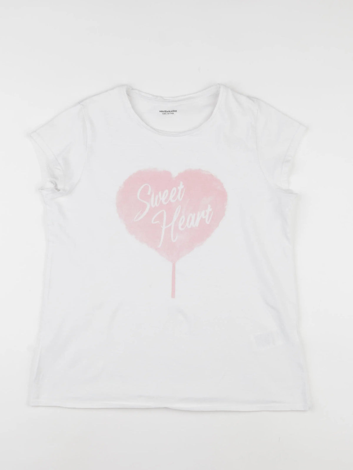 Vertbaudet - tee-shirt blanc - 14 ans